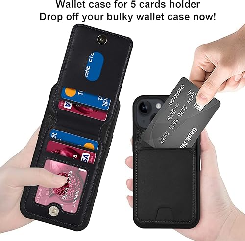 Miniatura 6 de iCoverCase Funda tipo cartera para iPhone 13 Pro Max12 Pro Max compatible con MagSafe, soporte magnético desmontable para ranuras para tarjetas, de