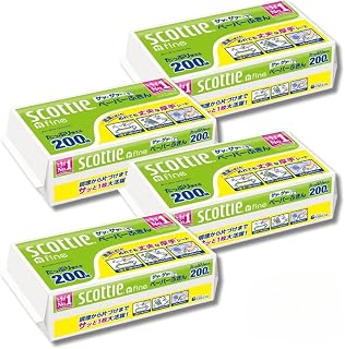 Scottie 擦纸巾 快速 200组 纸巾 4件套