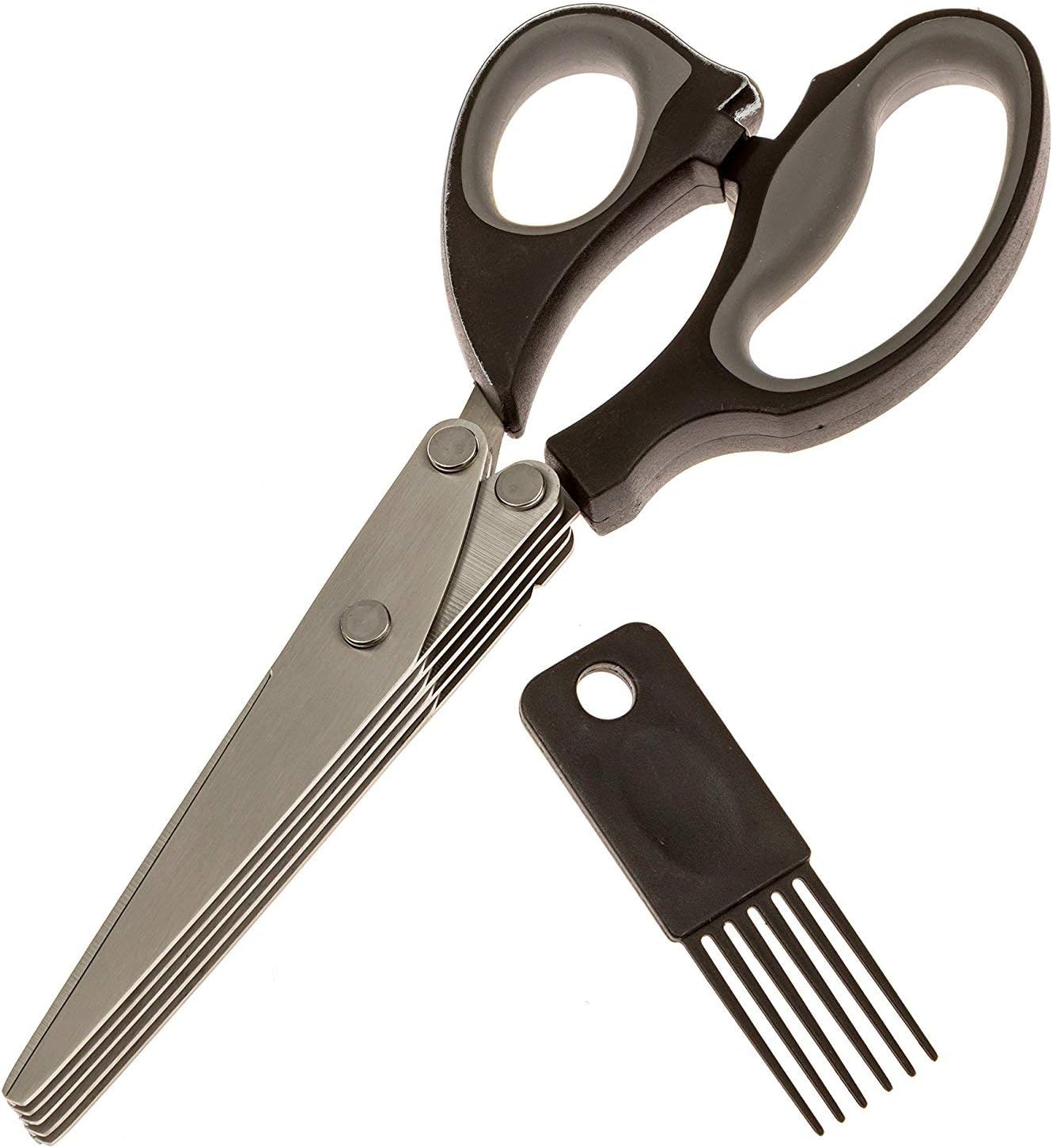 Kitchenette Premium Cutting and Chopping 5 Blade Fresh Herbs Stainless Steel Kitchen Small Scissors Plus Free Ebook and Free Bonus!