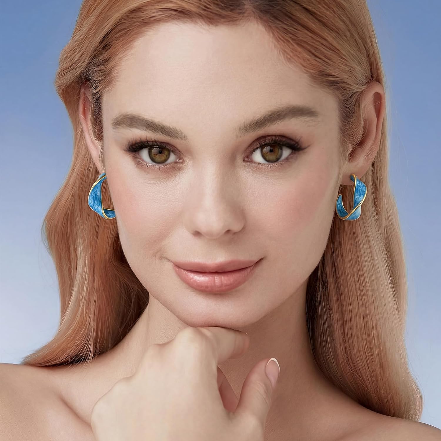 Cicy Bell Twisted Hoop Earrings for Women Alloy Vintage Enamel Oil Dripping 925 Sterling Silver Needle Round Huggie Earring Jewelry Gifts