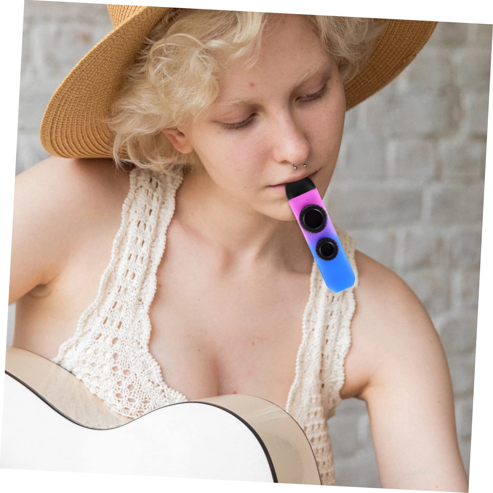 TOYANDONA 6juegos Instrumentos Musicales Kazoo Portátiles Con Repuestos De Membranas Redondas Para Amantes Música