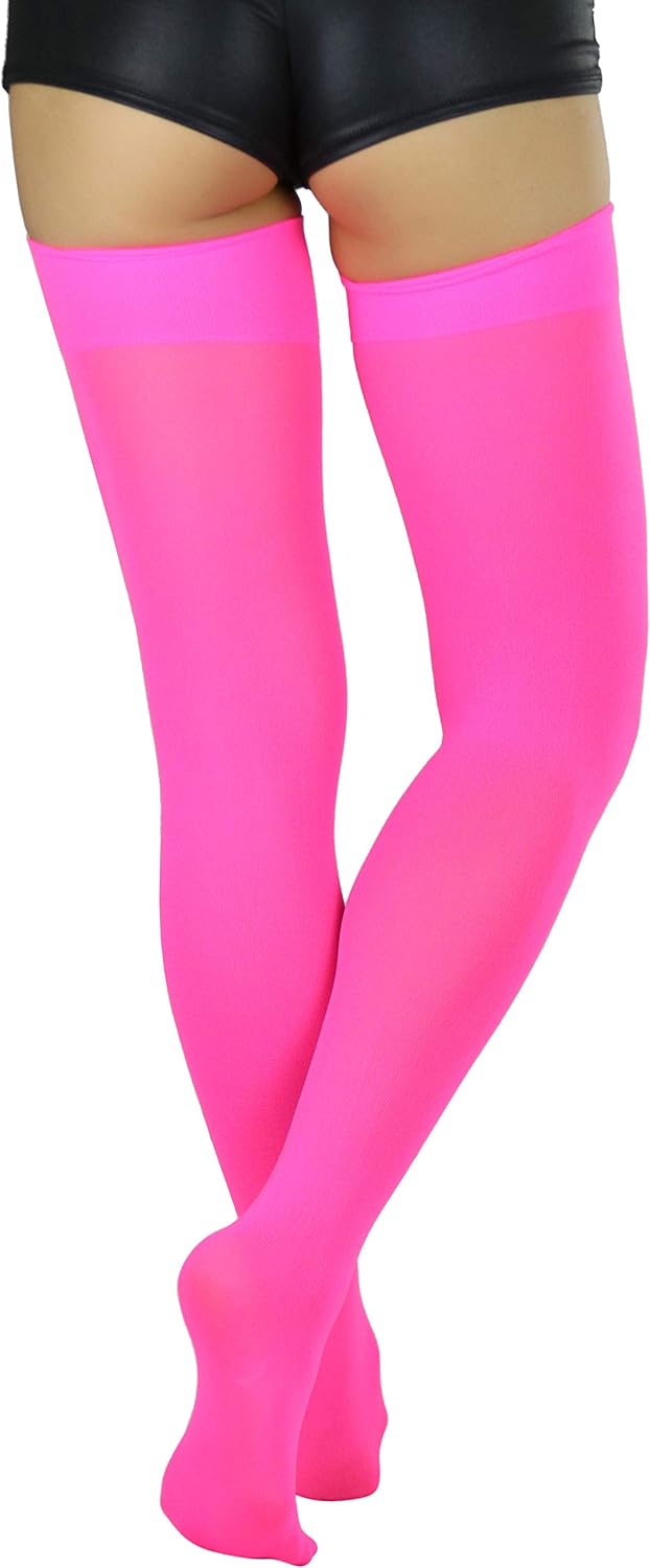 ToBeInStyle Women's Opaque Nylon Thigh Highs