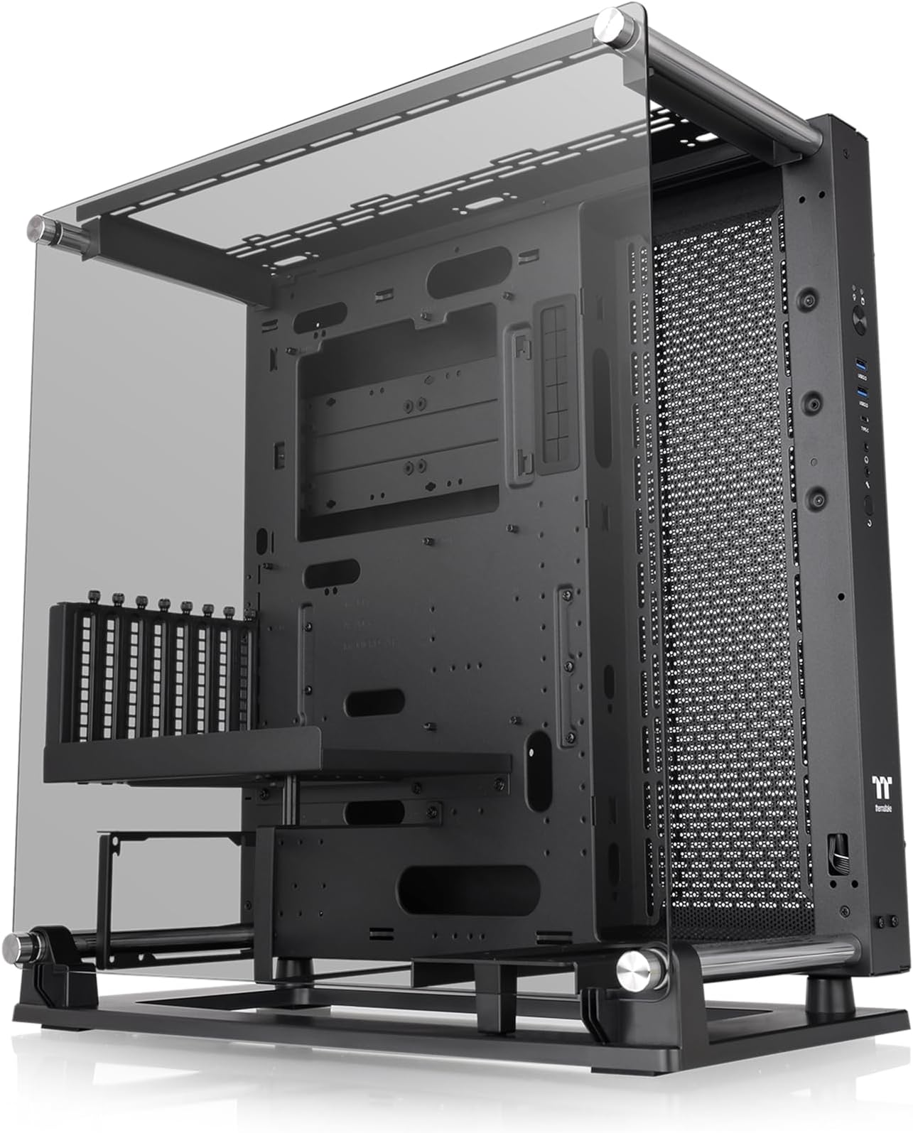 Thermaltake Core P3 Pro E-ATX Tempered Glass Mid Tower Gaming Computer Chassis, Open Frame Panoramic Viewing, Glass Wall-Mount, Rotatable PCI-E Slots, CA-1G4-00M1WN-09
