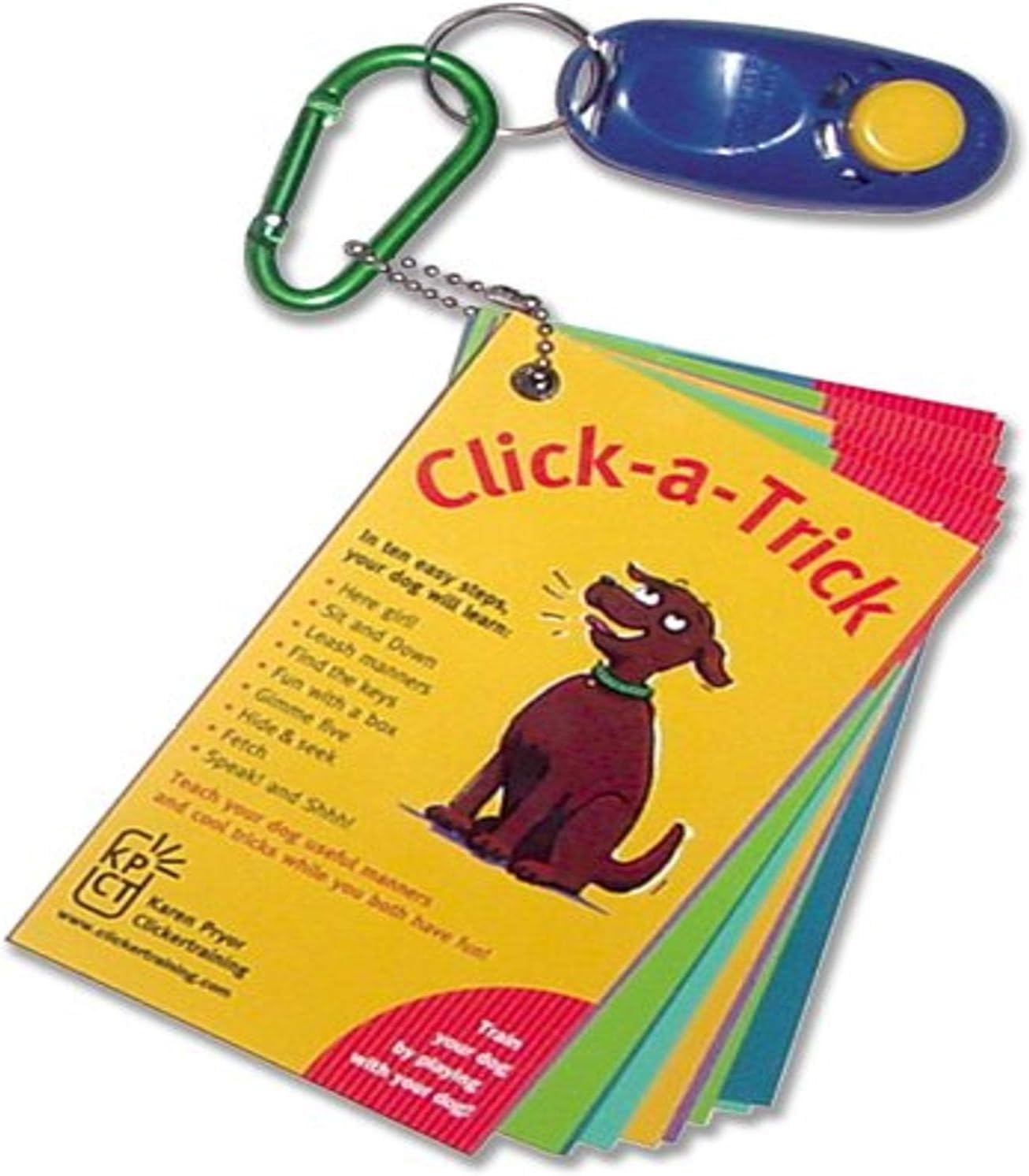 Karen Pryor, 10 Trick Card Set with I-Click for Dogs