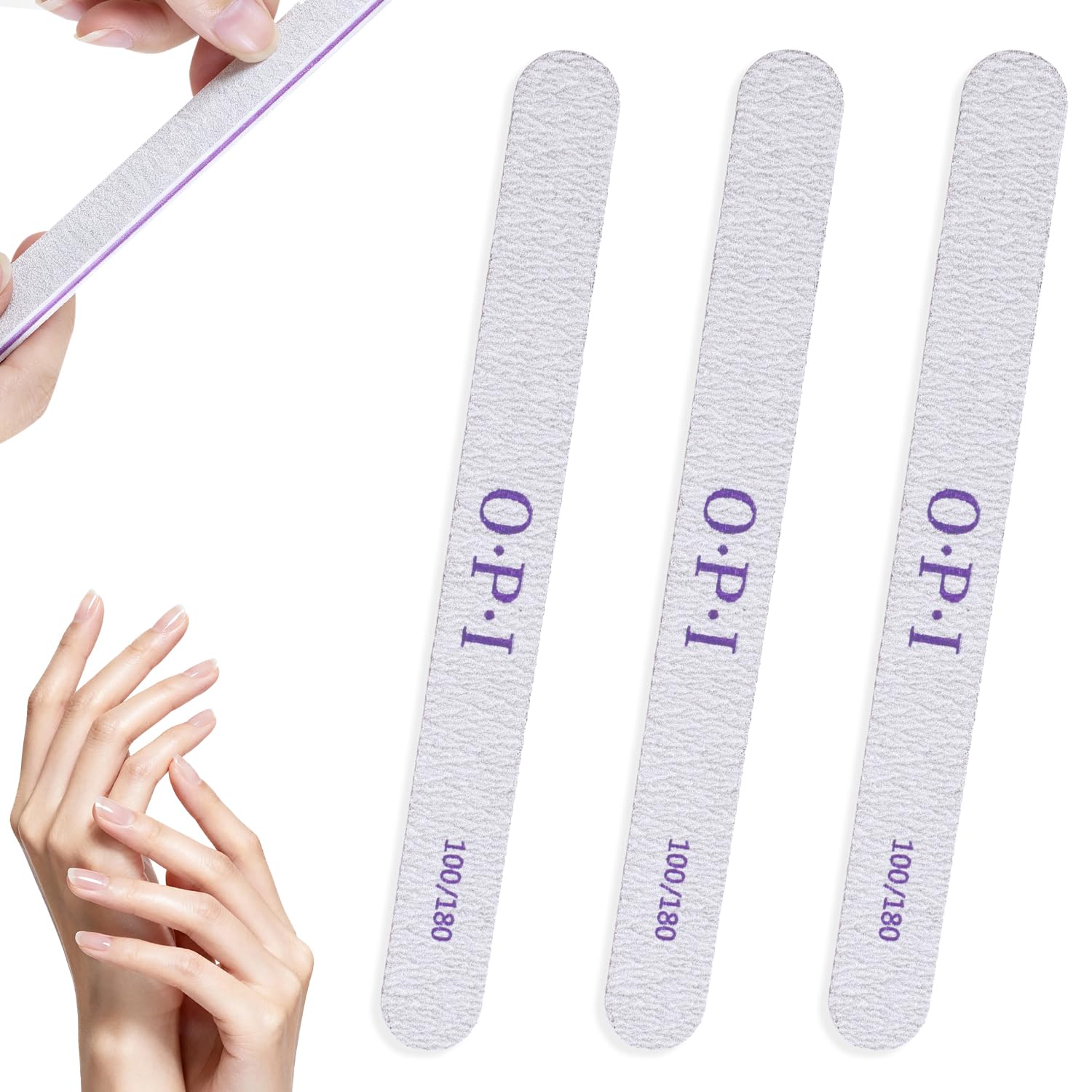 Amazon.co.jp: ネイルファイル 3枚セット 100G/180G ストレート形