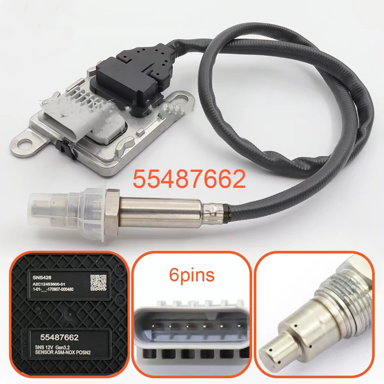55487662 55512349 Back Lambda Sond Nox czujnik pasuje do Opla dla Vauxhall dla Insignia B 2 Mk2 Z18 2.0 Cdti 2017 2018 2019 2020 2021