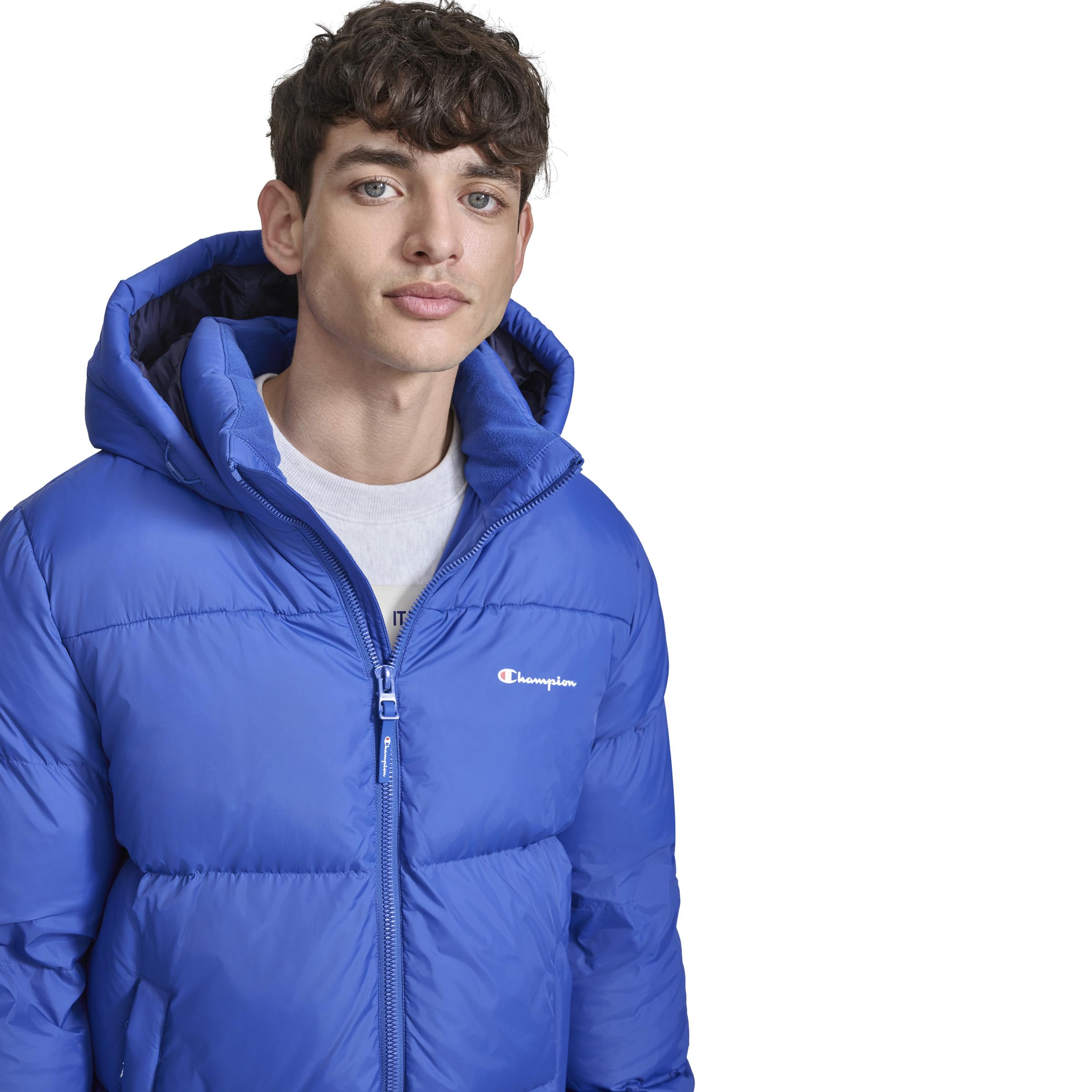 Champion Men's Quilted Hooded Puffer Giacca Uomo