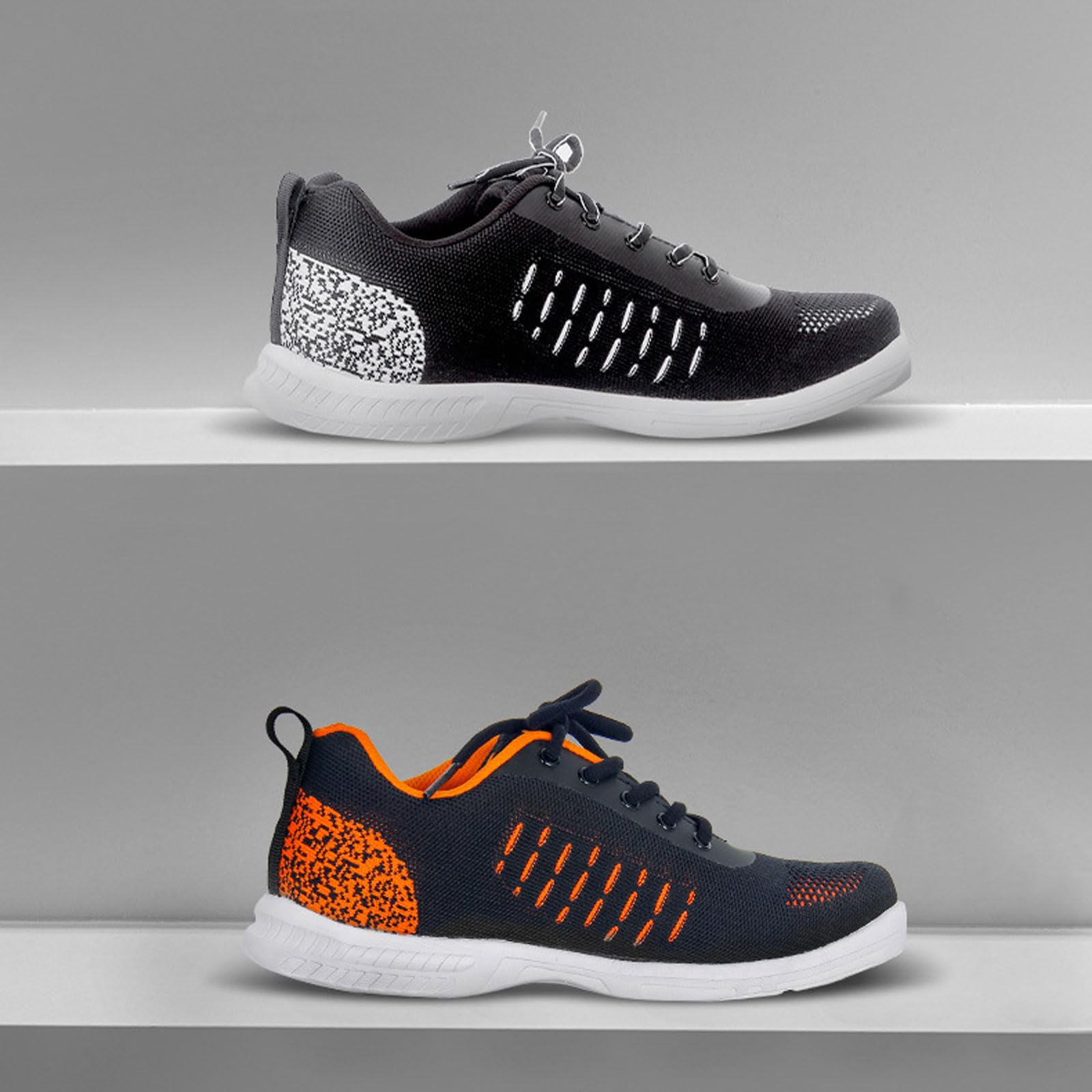 Chaussures de Bowling,Chaussures de Bowling Style athlétique,Chaussures de Bowling à Lacets,Chaussures Bowling Large,Respirant,Confortable,Convient Aux Quilleurs Droitiers Ou Gauchers