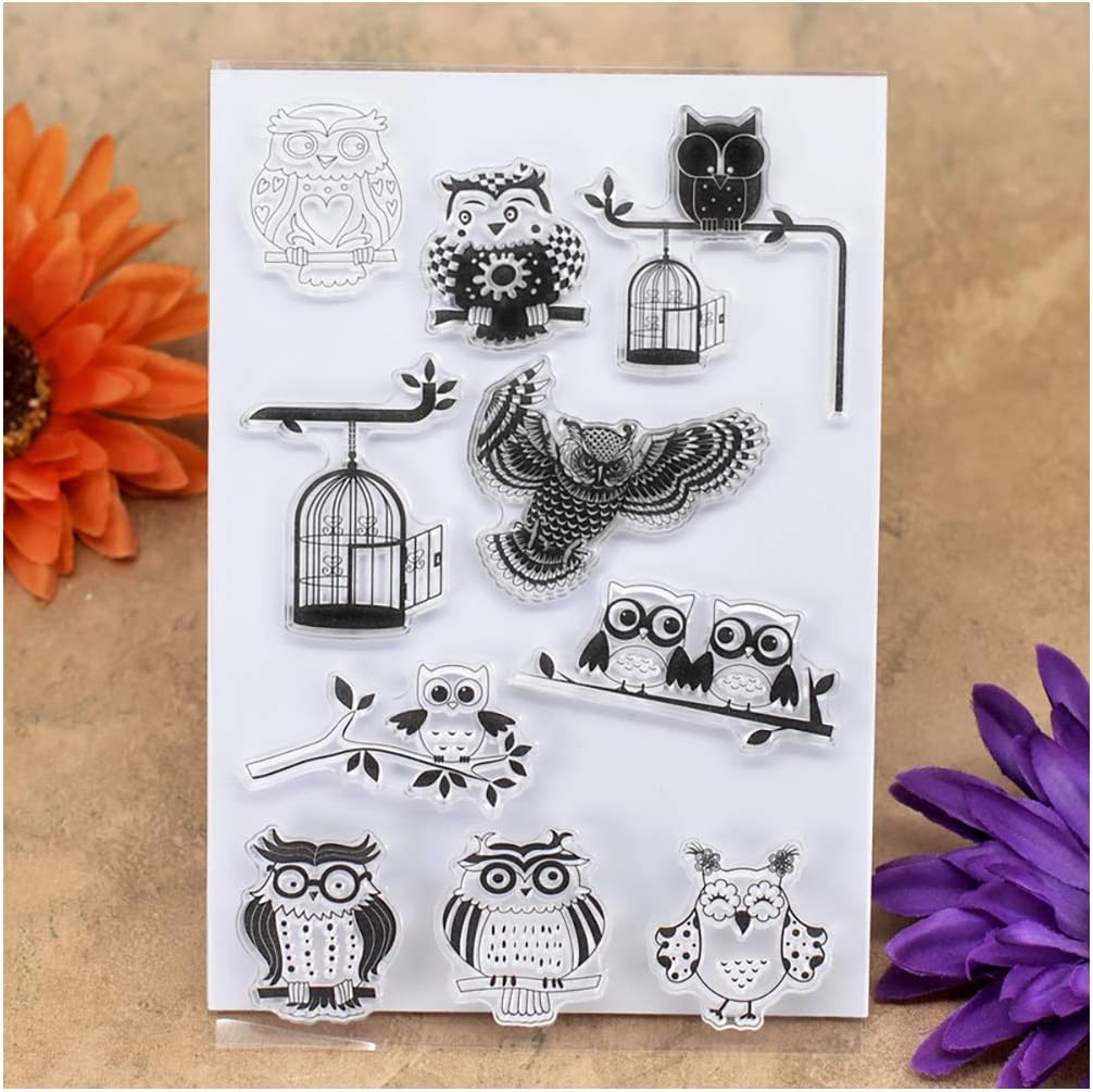 Kwan Crafts Clear Stamps Set - Cat Theme Background For Card Making & Scrapbooking
