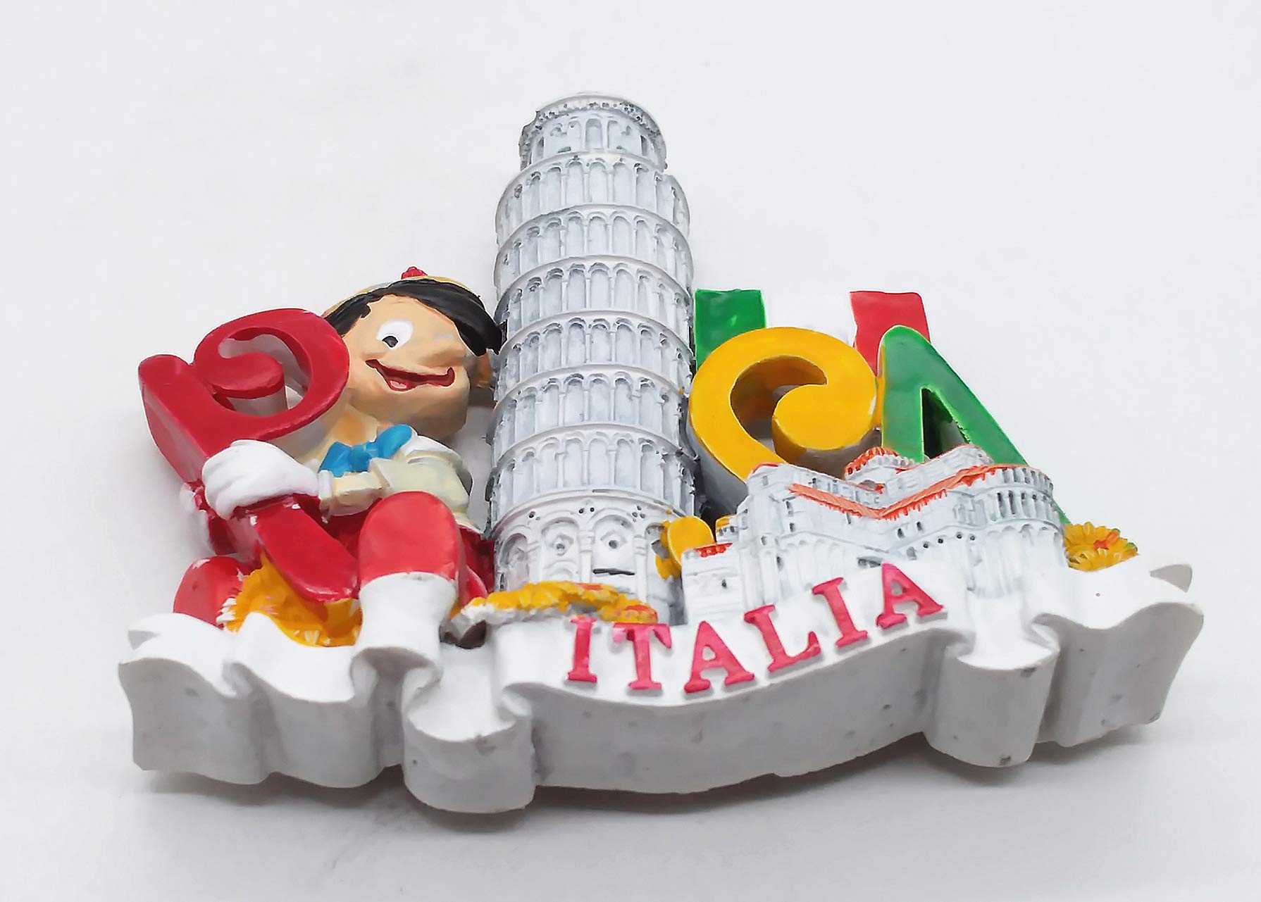 Magnete Frigorifero 3D Pisa Italia – Souvenir Di Viaggio In Metallo, Dimensioni 9x3 Cm, Forte Magnete, Idea Regalo Per Collezionisti