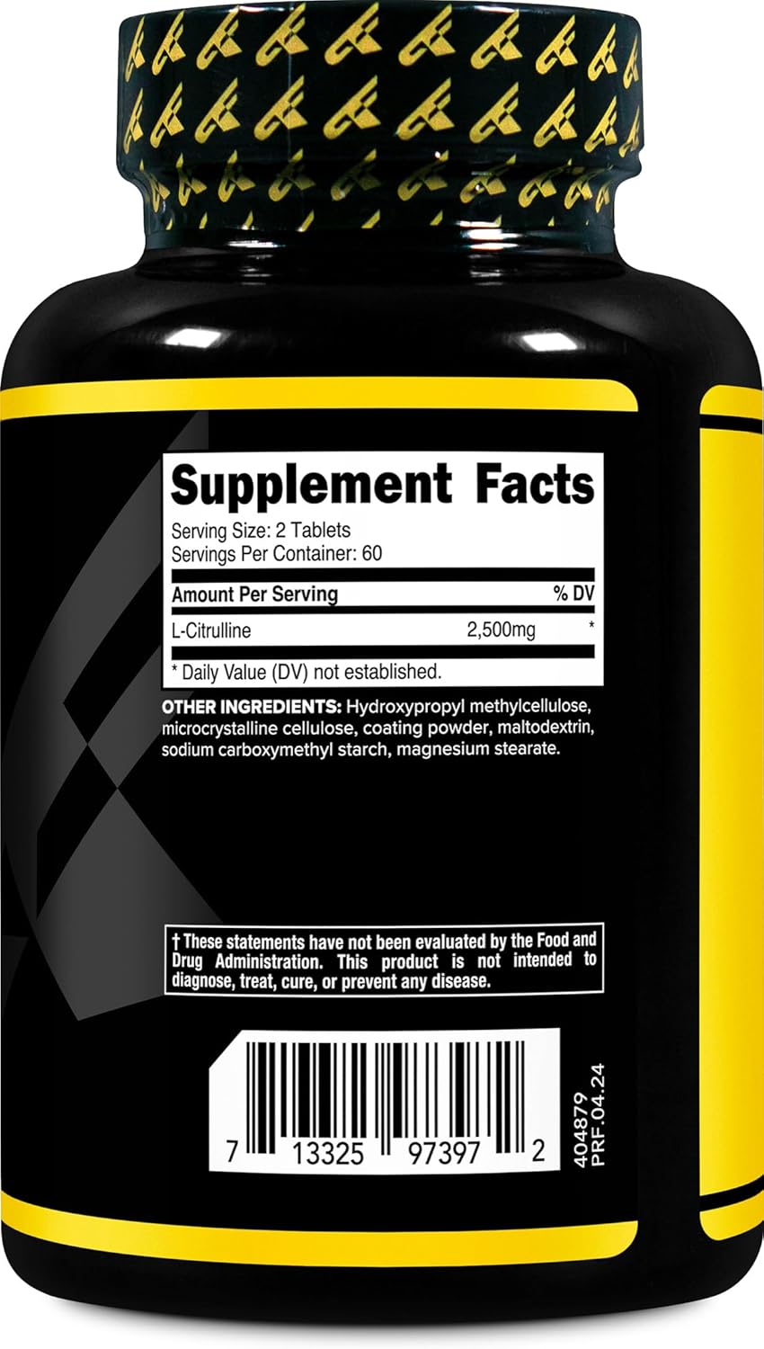 Primaforce L-Citrulline 2500mg per Serving, 60 Servings; 120 Tablets - Image 4