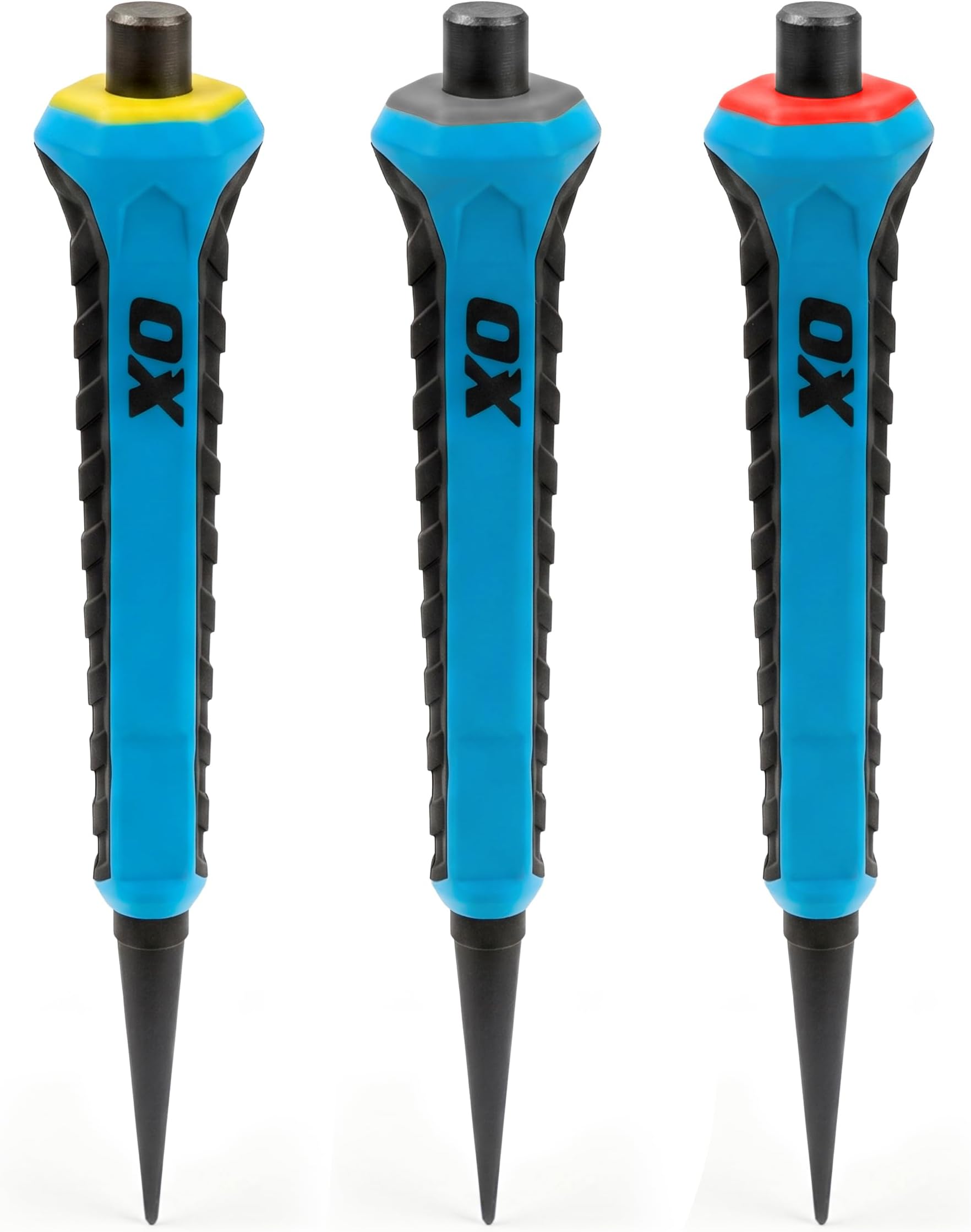 Pro Nail Punch Set 3pc | 0.8, 1.6, 2.4mm | Colour-Coded | Anti-Roll
