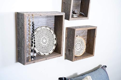 Miniatura 4 de BarnwoodUSA - Estantería de madera para colgar 100 % madera reciclada