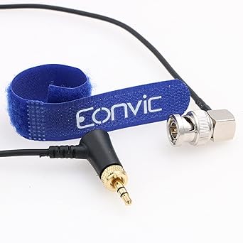 Eonvic Locking 3.5mm for Deity TC-1 Port to BNC Timecode Cable for Blackmagic Ursa Mini Canon C70 C300mkii Zaxcom Panasonic Sony Broadcast Cameras