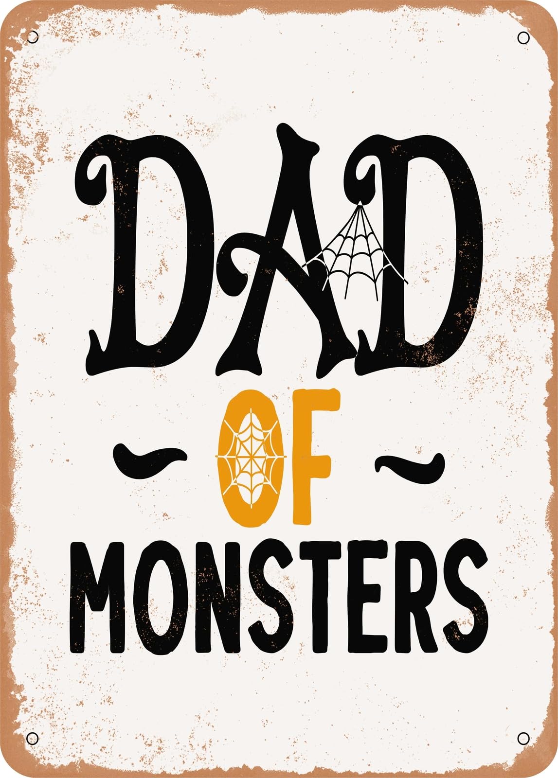 Miaomansenstore Metal Sign - Dad Of Monsters - 2 - Vintage Rusty Look Home Decor