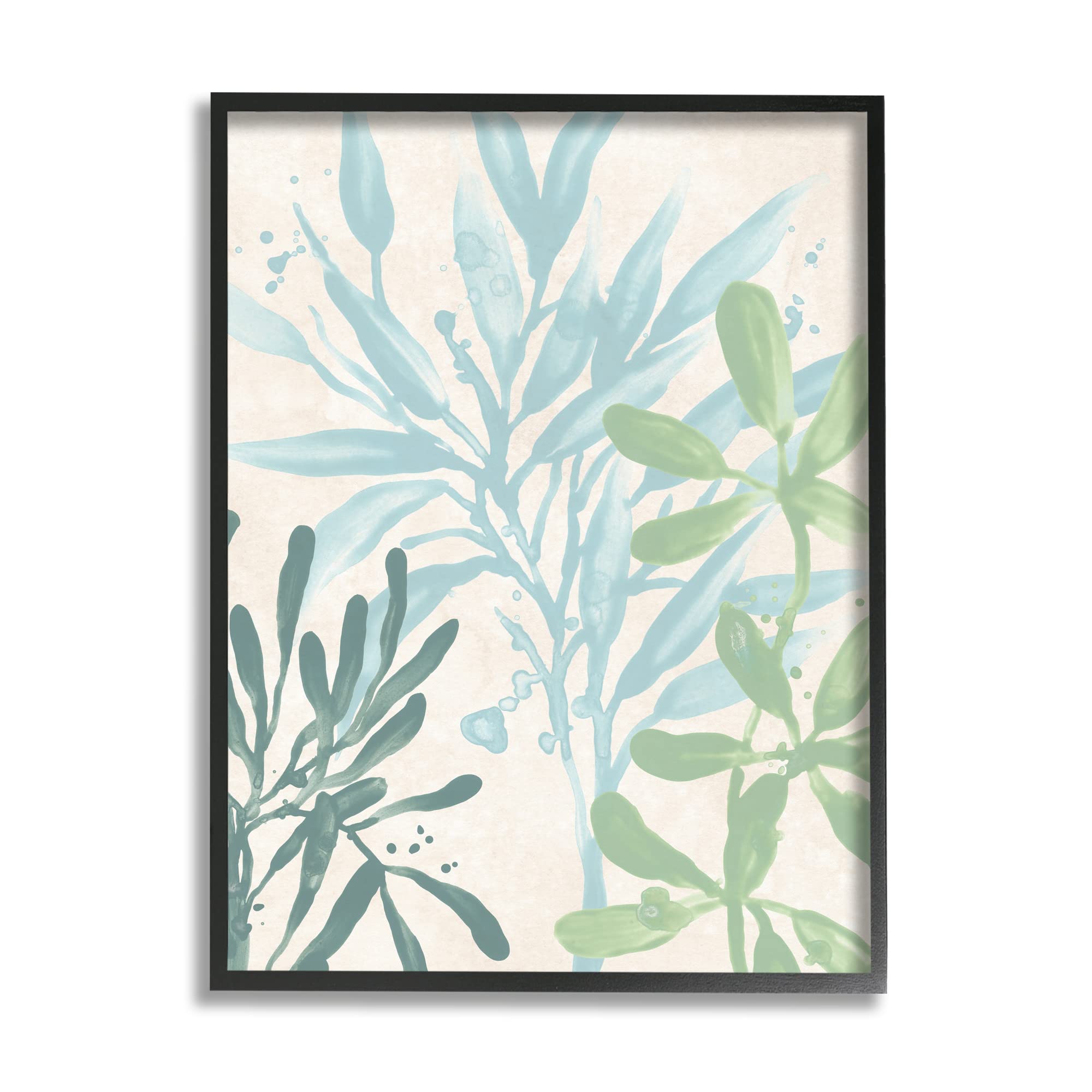 Stupell Industries Marine Seaweed Plant Leaves Framed Wall Art, Design by June Erica Vess