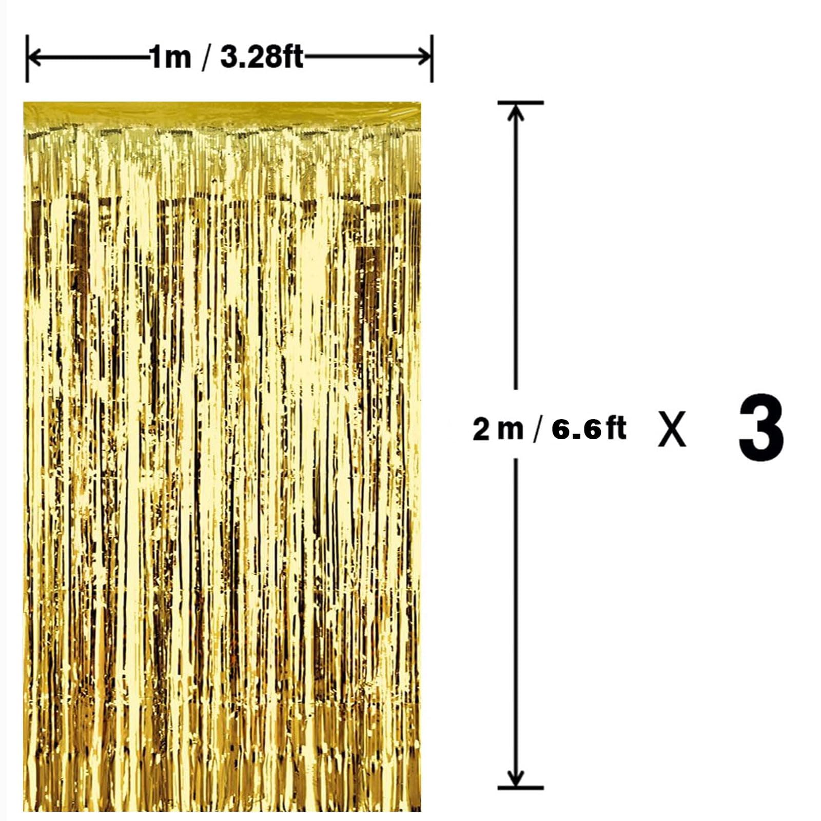 Jonami 2 Rideau Métallique Tinsel Rose, Rideaux à Franges En