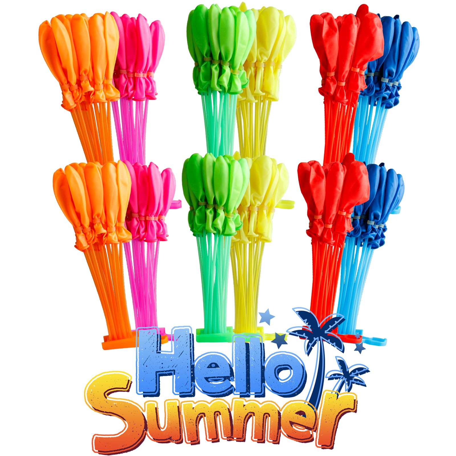FUNCANDLE 216Pcs Rapid-tying sealing Multicolour Water Balloons, Outdoor Splash Water Balls Summer Fun, Beach, Pool Parties, Family Gatherings Summer Splash Fun for Adults