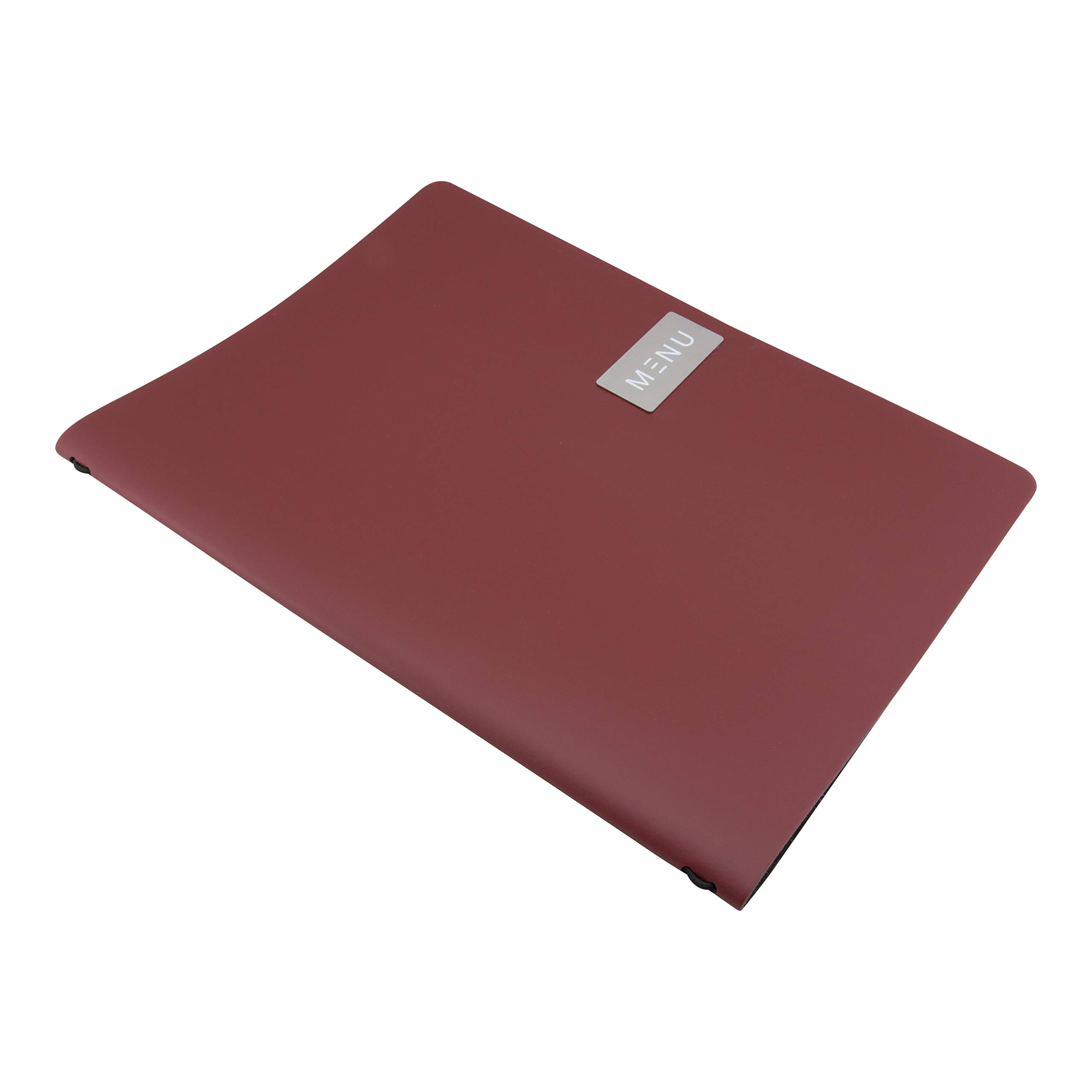SECURIT - Speisekarte Leather Line Raw - 1 Fester, doppelseitiger Einleger = 4 DIN A4-Seiten - Möglichkeit zum Hinzufügen weiterer Einleger - Für Cafés, Bars, Restaurants - Ökoleder - Rot