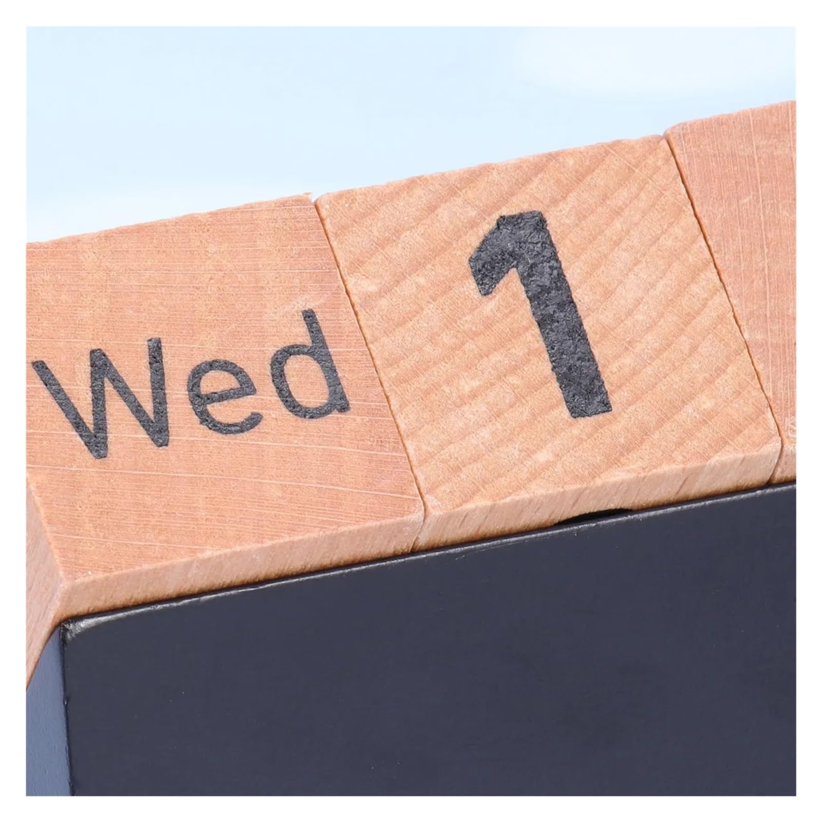 Ensemble De Calendrier Bureau En Bois, 2 Cubes Numériques, Bloc 1 Semaine