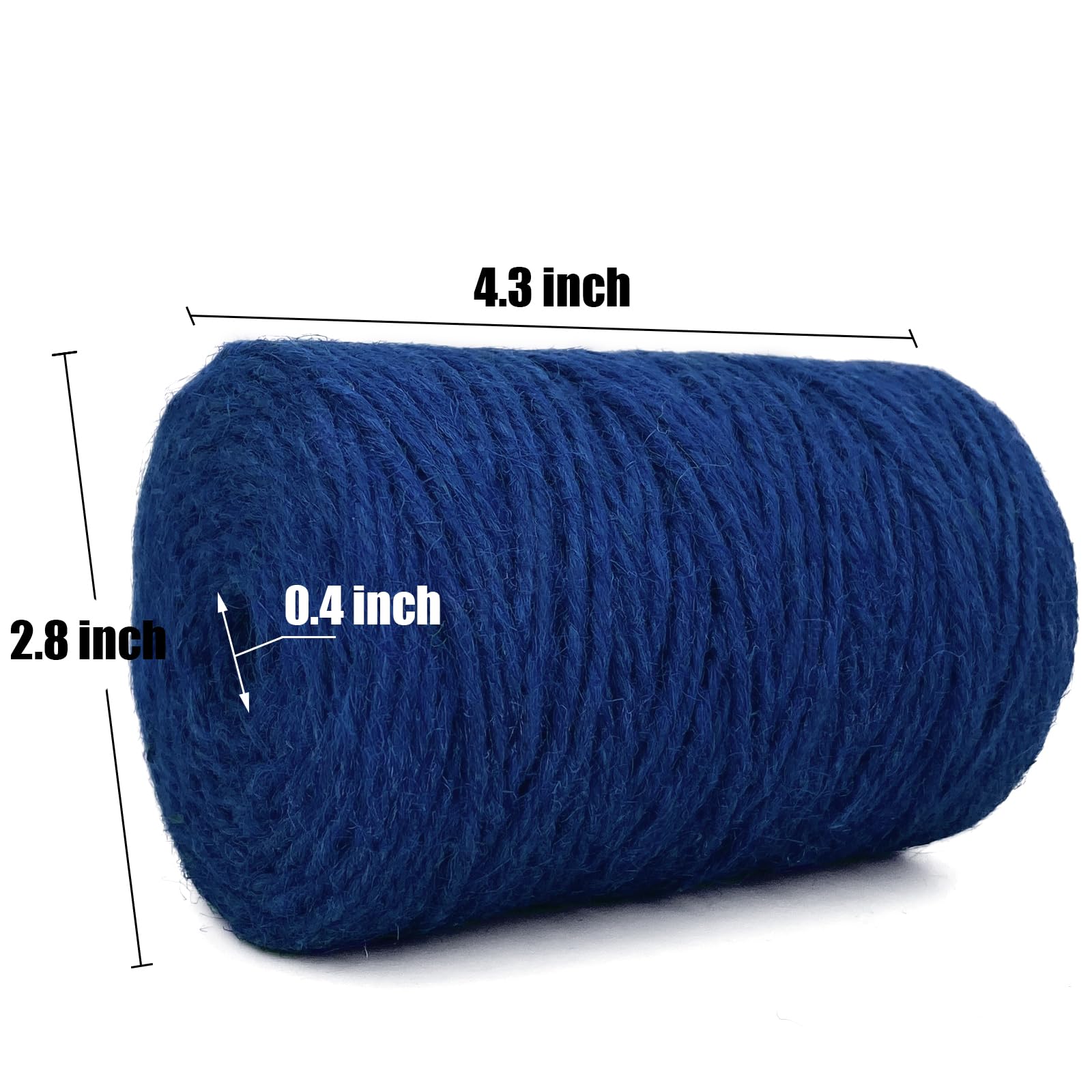 Leecogo Royal Blue 2.5mm Jute Twine 328 Feet Heavy Duty Garden Twine String for Gardening Plant Crafts and Decorative Projects - Image 2