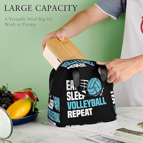 Miniatura 8 de Eat Sleep Volleyball Repeat Lunch Box for Women Men Insulated Lunch Bag Reusable Lunch Tote Bag Lunch Container