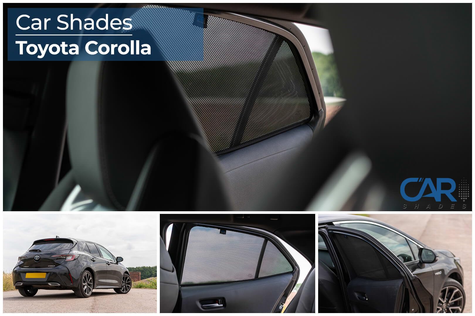 CAR SHADES zestaw (tylne drzwi boczne) kompatybilny z Toyota Corolla (E21) HB 5-drzwiowy 2019- (2-częściowy) - niestandardowe osłony przeciwsłoneczne do samochodów