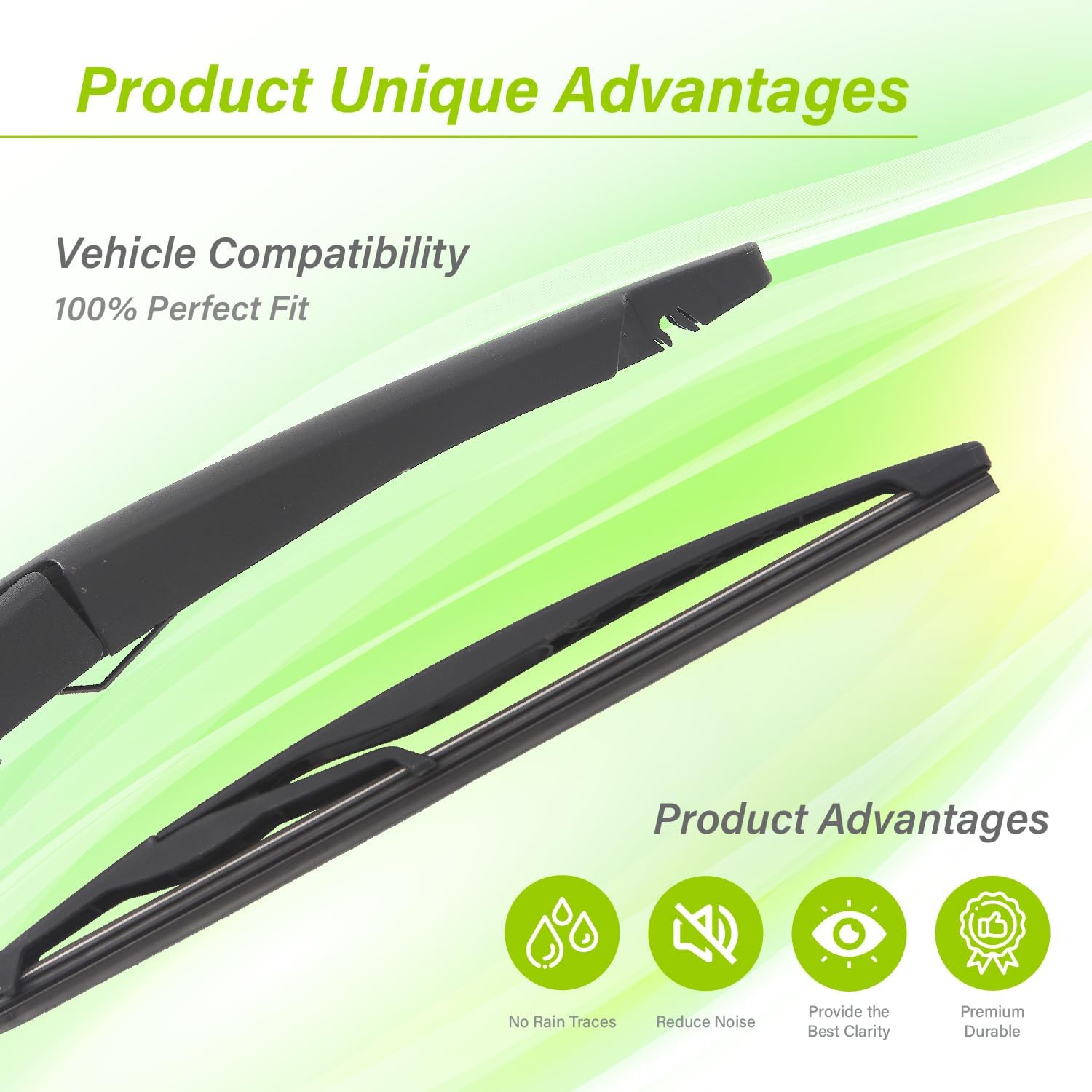 LKK Rear Windshield Wiper Arm Blade Kit Compatible with Chevrolet Chevy Sonic Hatchback 2012-2020 Rear Window Wiper Assembly Set