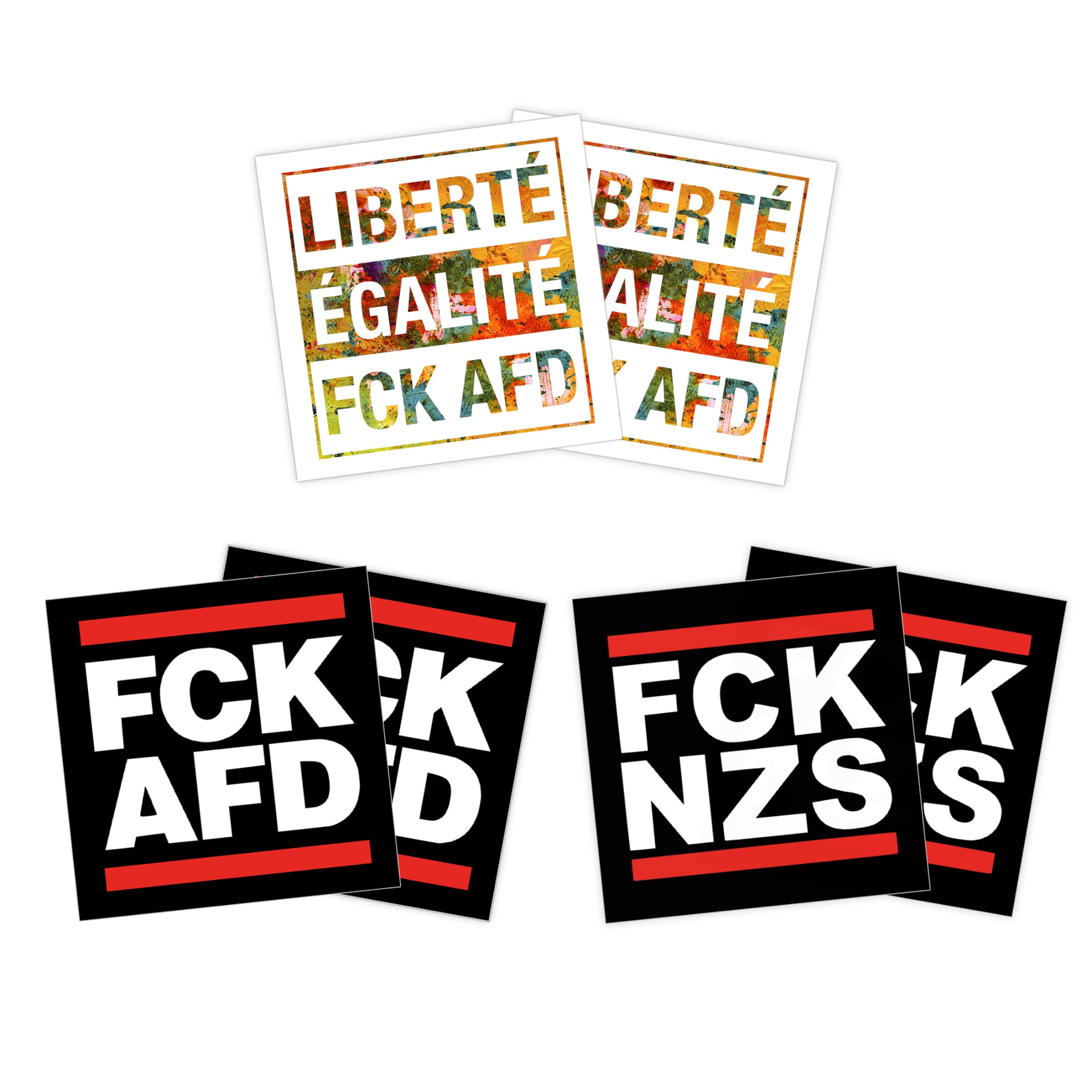 FCK AFD, Liberté, FCK NZS Paket (30 oder 300 Stück) 7,4cm x 7,4cm (30 Stück)
