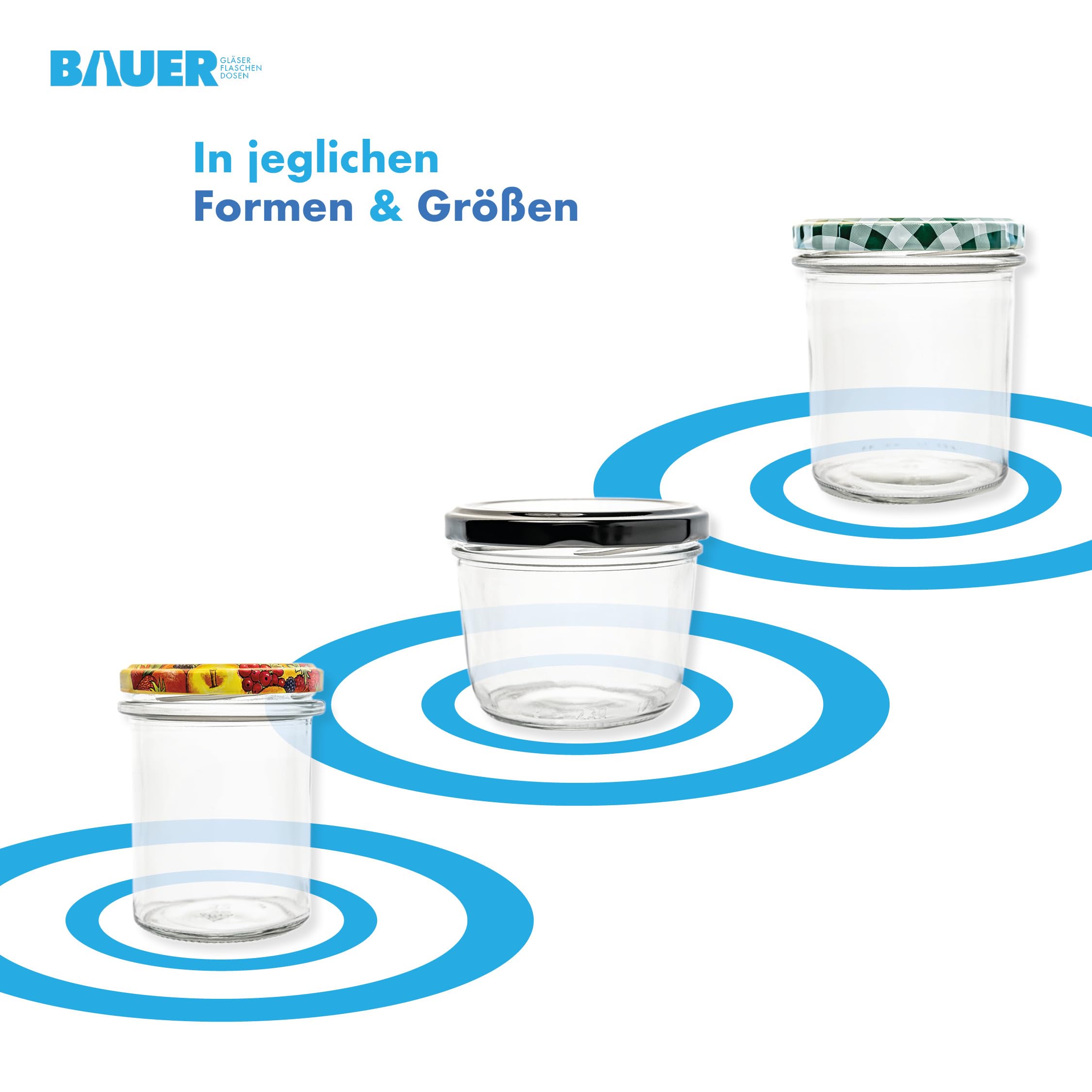 flaschenbauer.de - Tarros rectos (870 ml, con tapas Twist-Off TO100 plateados, 96 unidades, ideal para conservas, sopas y alimentos para bebés