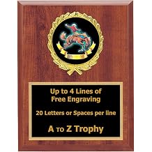 Trophies Cowboy Plaque Awards 5x7 Wood Mascot Trophy School Sports Rodeo Free Engraving