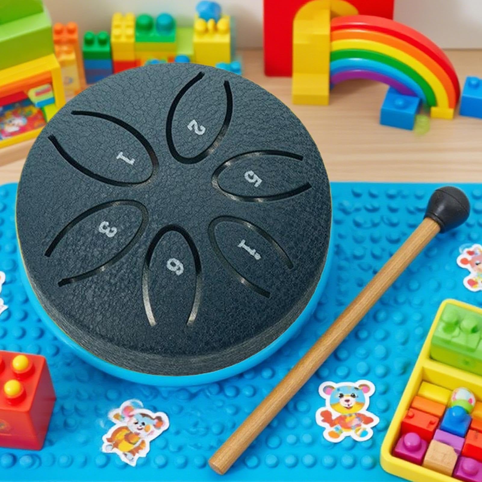 Garten Regentrommel Für Draußen - 8 Cm 6 Töne Stahl Zungentrommel Für Draußen - Meditatives Lerninstrument Für Anfänger Schule Klasse Zuhause Yoga