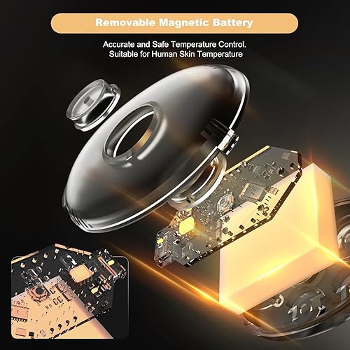 Miniatura 4 de DSNOS Máscara de ojos de masaje, máscara de ojos térmica, compresa de ojos térmica inalámbrica para ojos secos, relajación de la fatiga ocular,