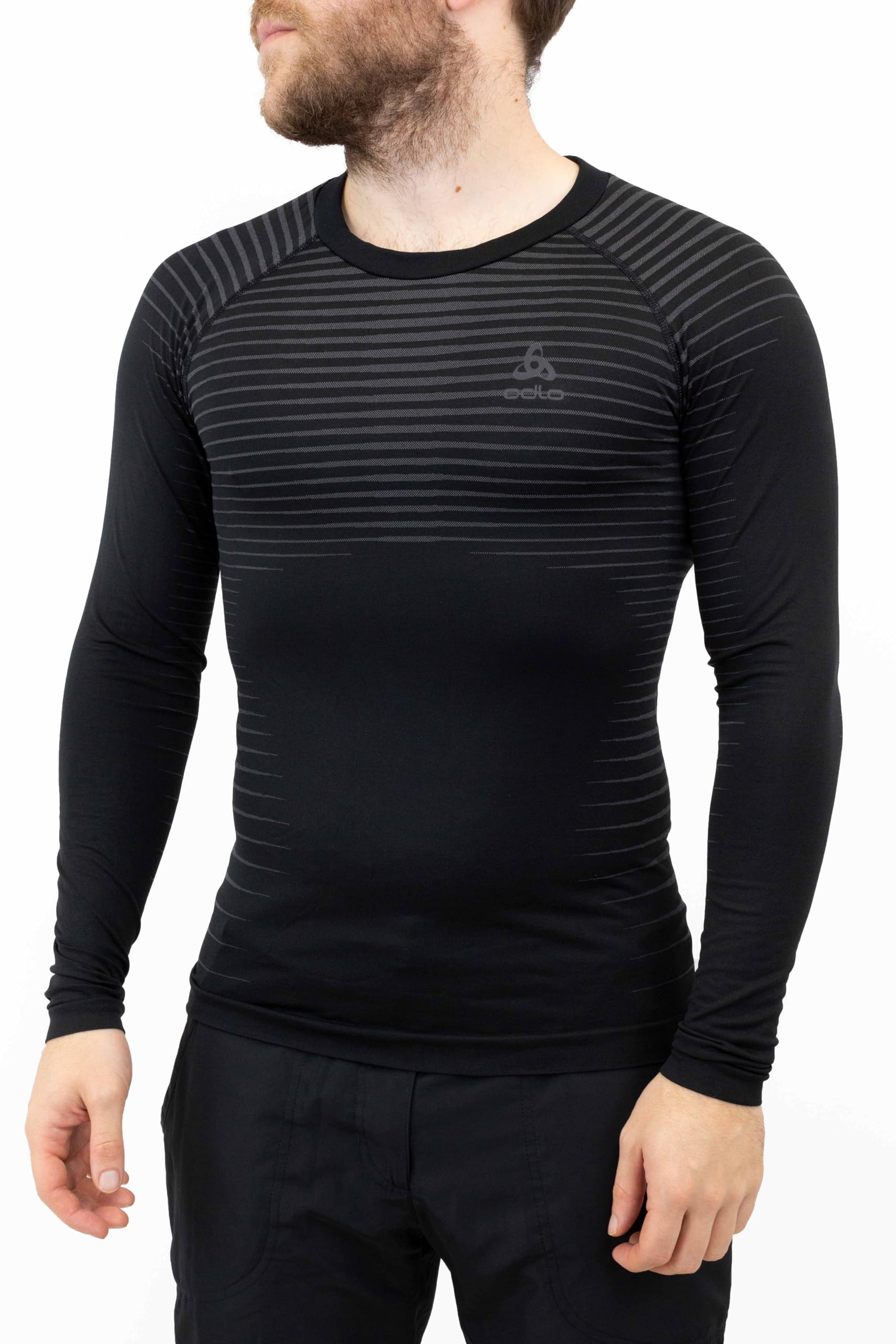 Odlo Uomo Maglietta Funzionale a Maniche Lunghe Performance Light