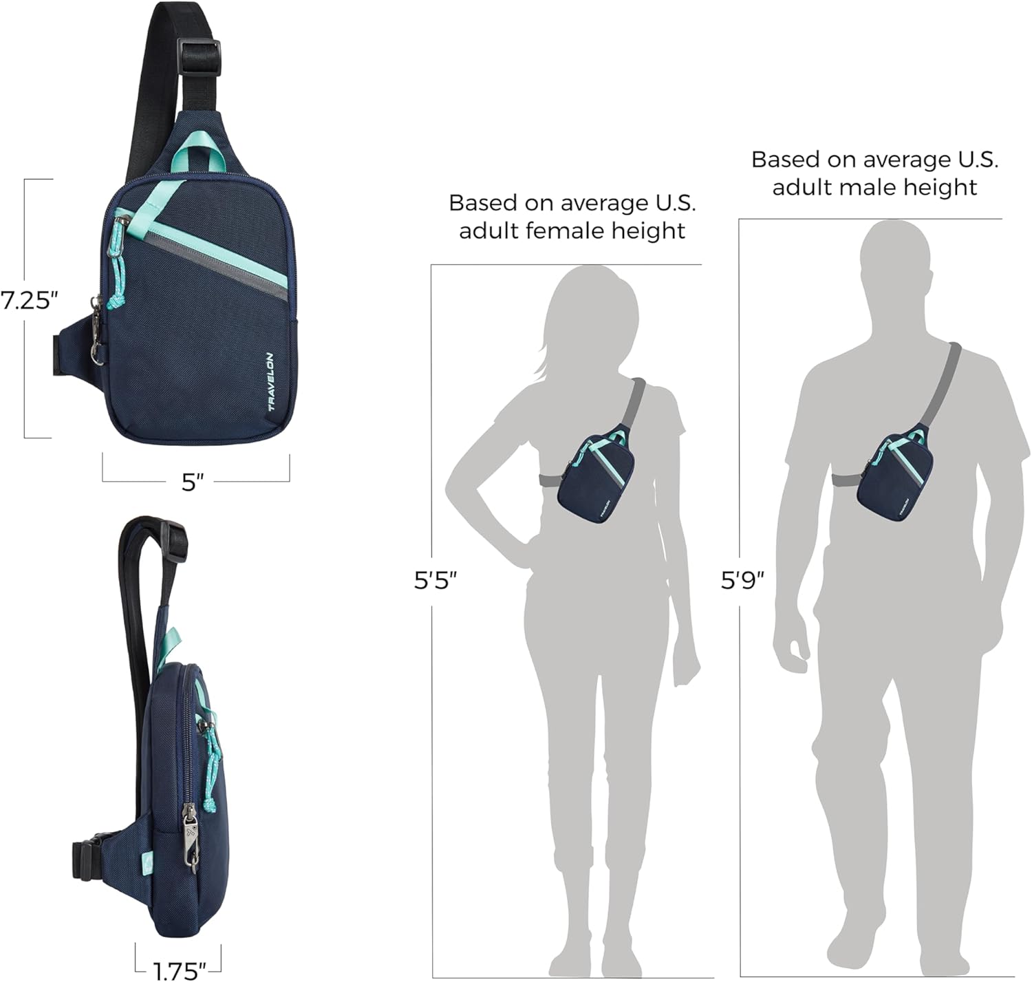 Travelon Anti-Theft Greenlander Compact Sling Bag - Image 2