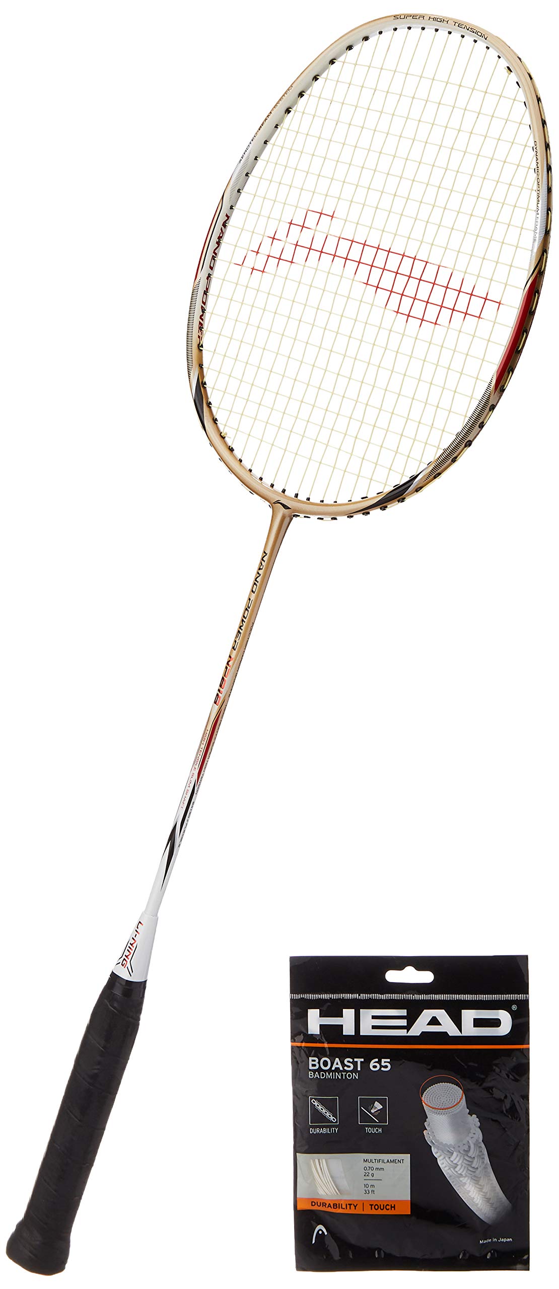 HEADBoast 65 Badminton Racquet String, 10m (White)