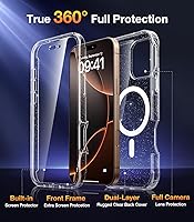 Vista 187 de Diaclara - Funda diseñada para iPhone 15 Plus de 6.7 pulgadas, transparente, cuerpo completo, con protector de pantalla, resistente de protección