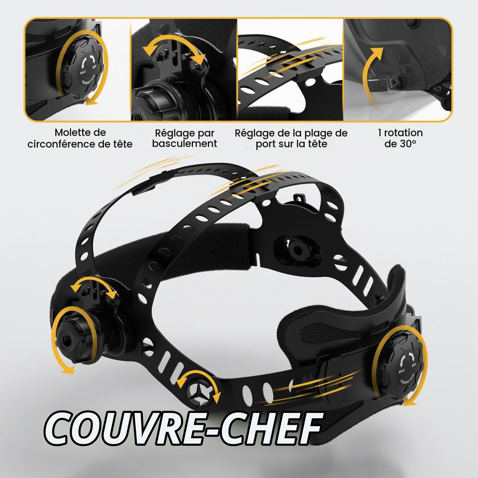TOOLIOM Casque de soudage à Couleur véritable Masque de soudage Auto-obscurcissant avec Une Gamme d'ombres de 9-13 Capuchon de soudage à Alimentation Solaire Style crâne Flamboyant pour TIG MIG Arc