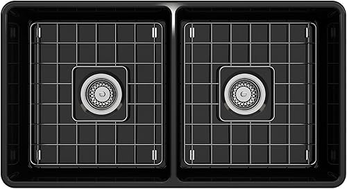 Miniatura 269 de BOCCHI Classico Farmhouse Delantal de arcilla refractaria delantera de 20 pulgadas. Fregadero de cocina de un solo tazón con rejilla inferior Café