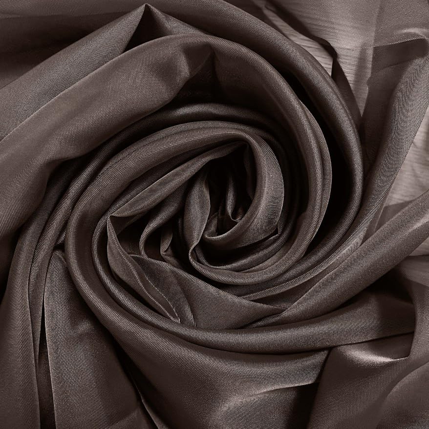 Megachest Wedding Voile Fabric 58 Inches Wide DIY Material (Dark Brown, 10 Meters Long) โ image 1