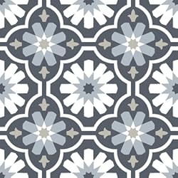 Azulejos De Vinilo Para Pisos FloorPops FP2944 Sevilla Peel & Stick Azulejos de piso, gris, 60 pulgadas de largo x 24 pulgadas de ancho x 0.08 pulgadas de alto