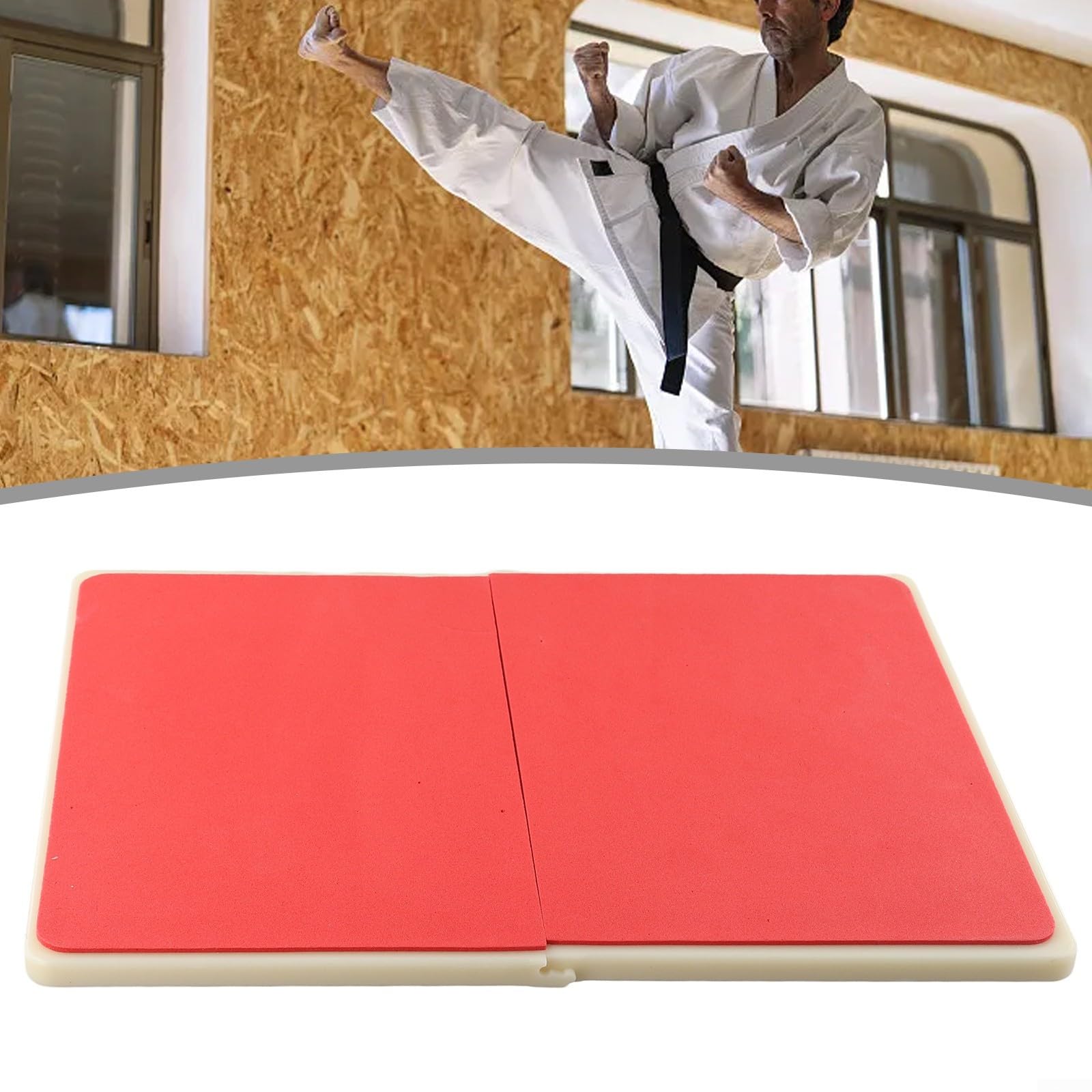Tabla de entrenamiento irrompible, diseño de interfaz de articulación para entrenamiento de artes marciales reutilizable, 700 g (rojo (más de 15 años))