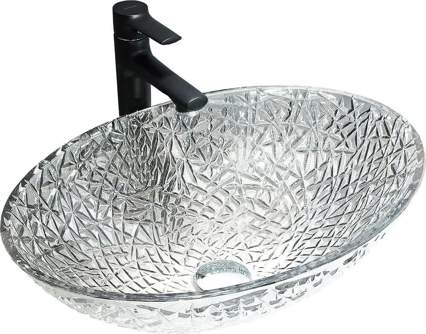 Vasque en verre Goa Mexen : le raffinement d'un lavabo transparent haut de gamme