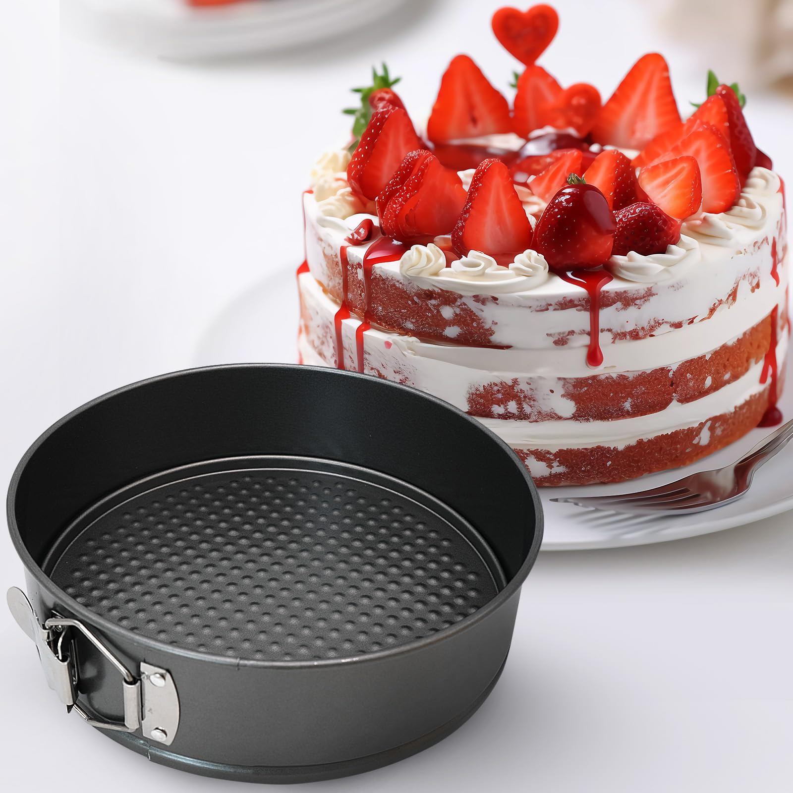 HQILRRA Moule Charnière 20 Cm, Gâteau 20 Cm, Layer Cake, Genoise