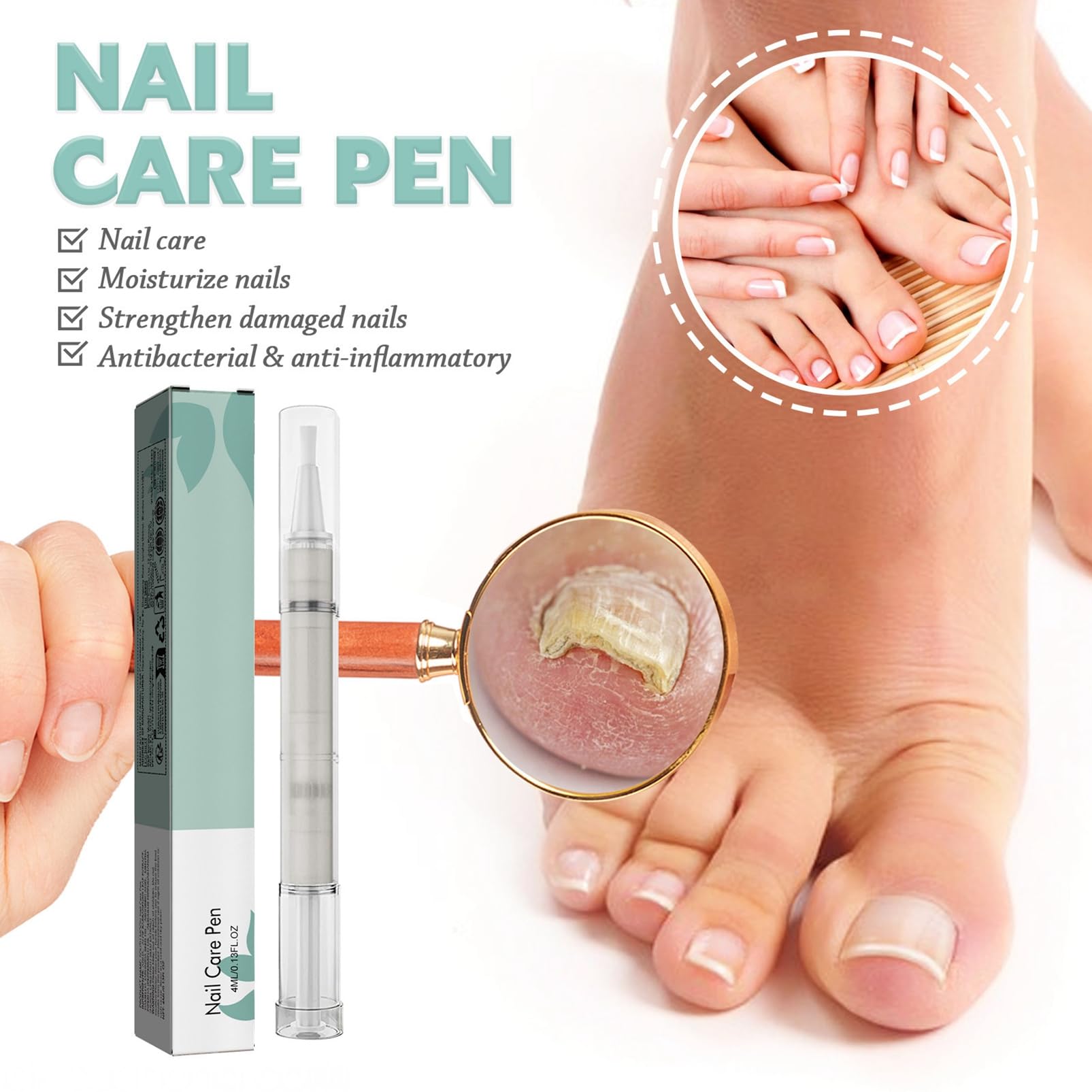 5Pcs Nail Care Pen, Nail Repair Pen, Nail Pen for Fingernails and Toenails Extra Strong Nail Growth Pen - Image 3