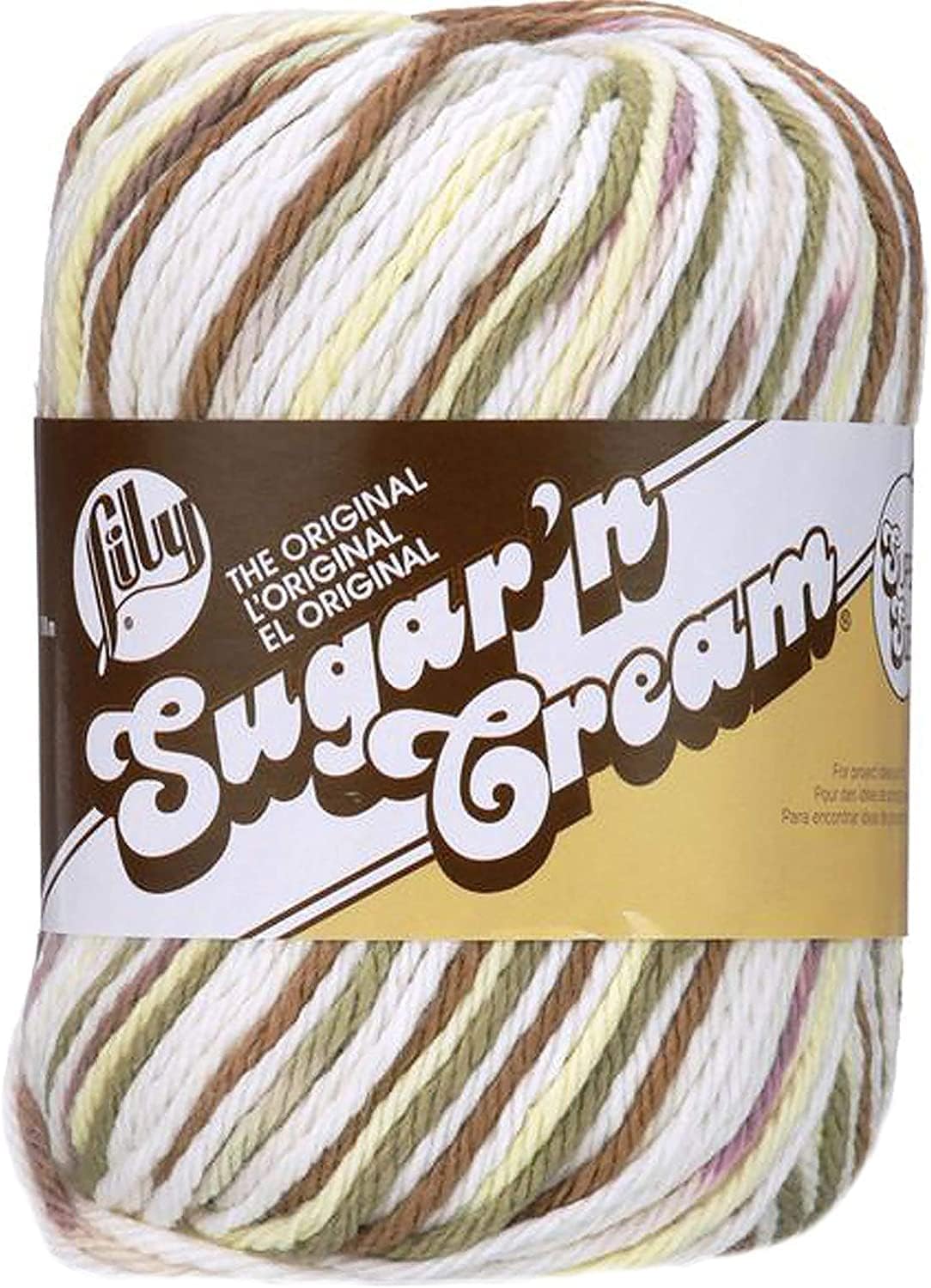 Lily Sugar'N Cream Super Size Wooded Moss Yarn - 6 Pack of 85g/3oz - Cotton - 4 Medium (Worsted) - 150 Yards - Knitting/Crochet