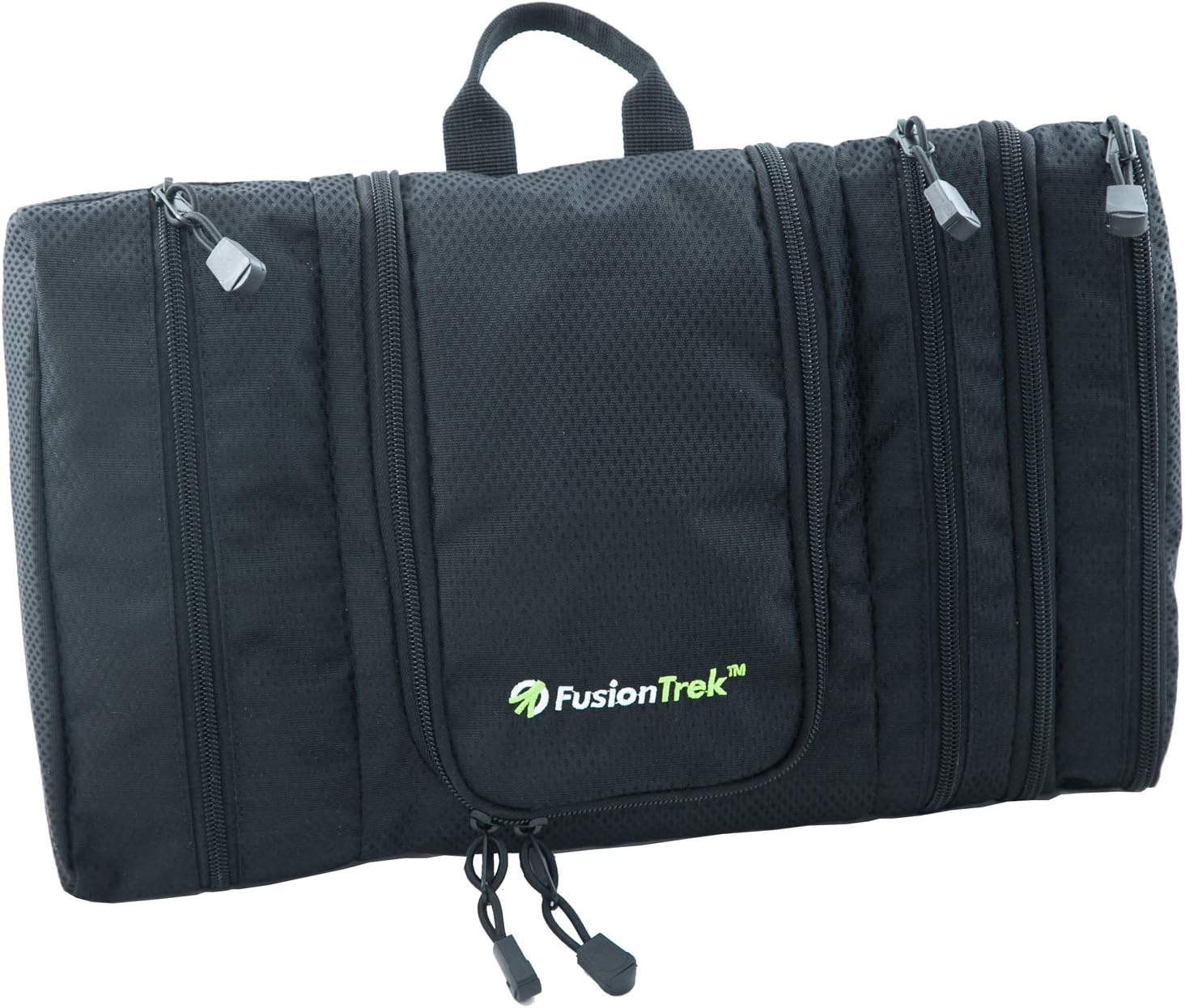 Flash SALE - Compact Hanging Toiletry Dopp Kit by FusionTrek for Men & Women | Portable Slim Packing Organizer with Mesh Pockets & Sturdy Hook + eBook with Vacation Tips