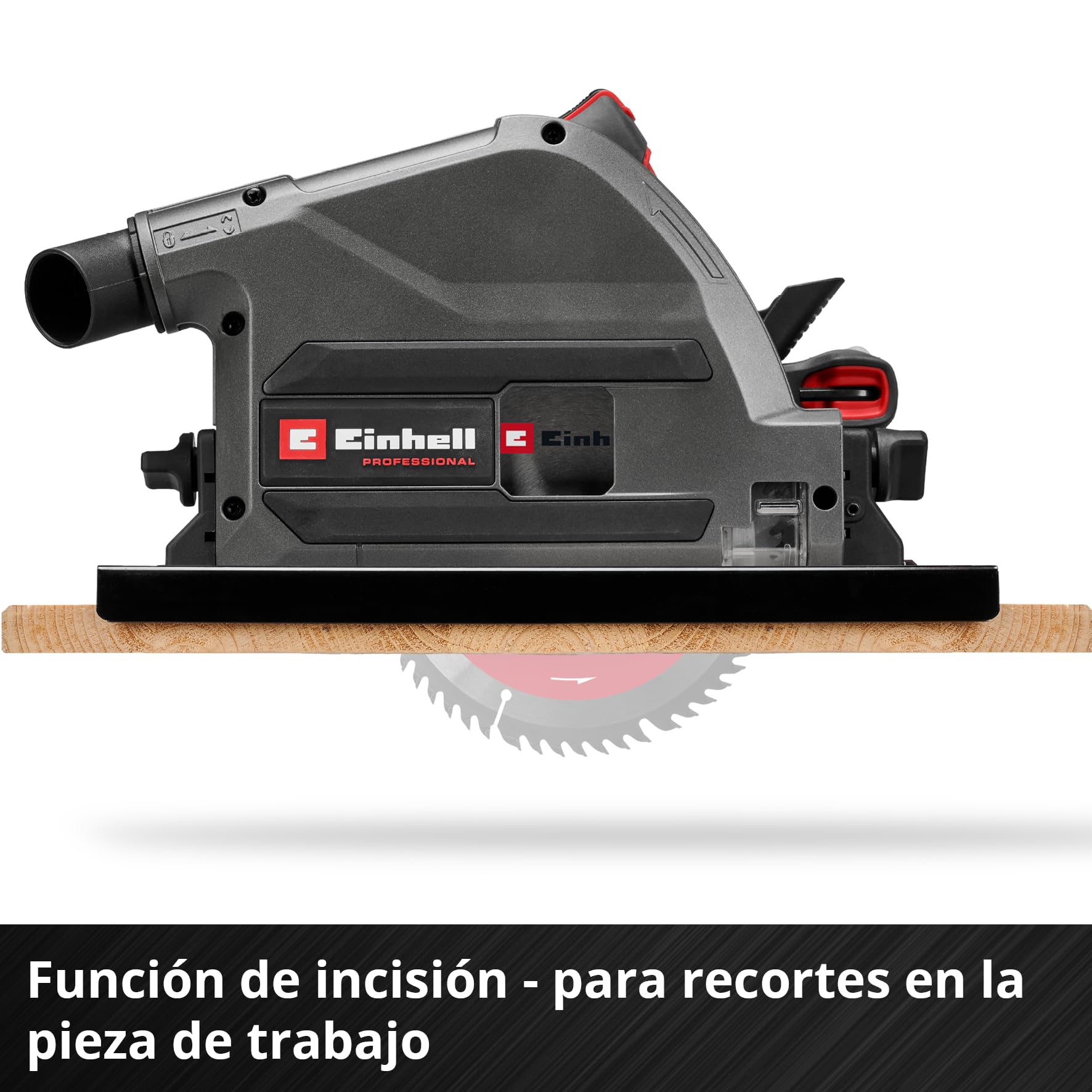 Sierra de incisión con batería TP-PS 18/165 Li BL-Solo Einhell Professional Power X-Change (18V, Ø 165 mm, hoja de sierra, Brushless, profundidad de corte 56 mm, ajuste sin herramientas, sin batería)