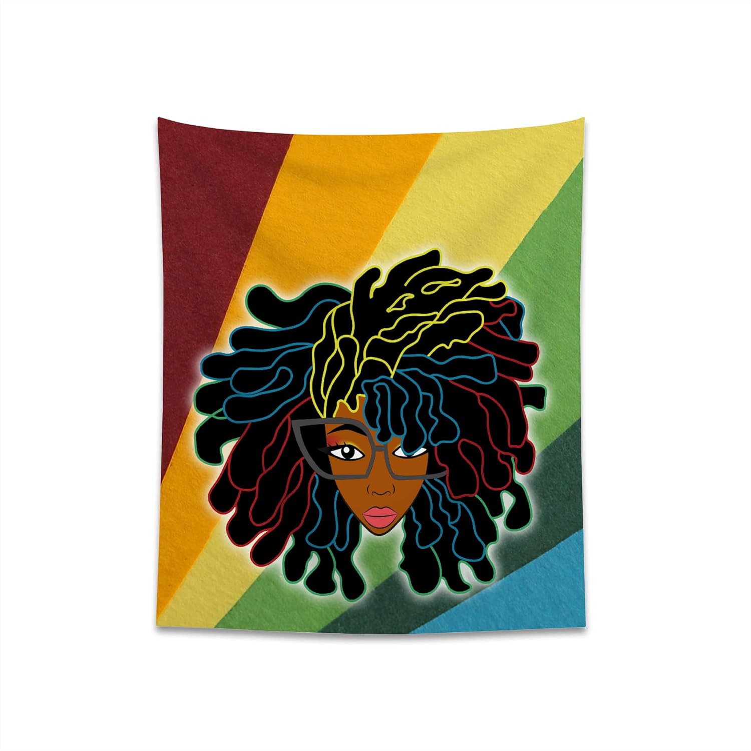 African American Girl Tapestry, African American Wall Art