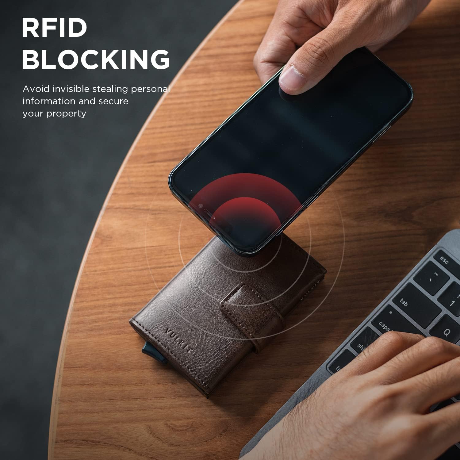 VULKIT Pop Up Wallet, Leather Automatic Credit Card Holder Wallet RFID Blocking Bifold Pocket Wallet with Banknote Slot for Women Men : Clothing, Shoes & Jewelry